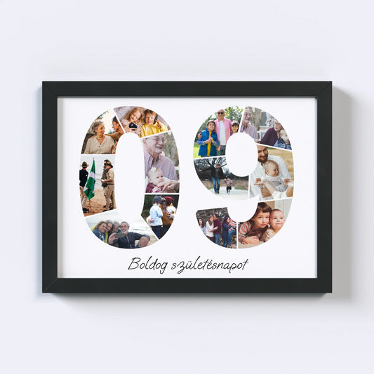 Egyedi Szám (00-99) Fotókollázs