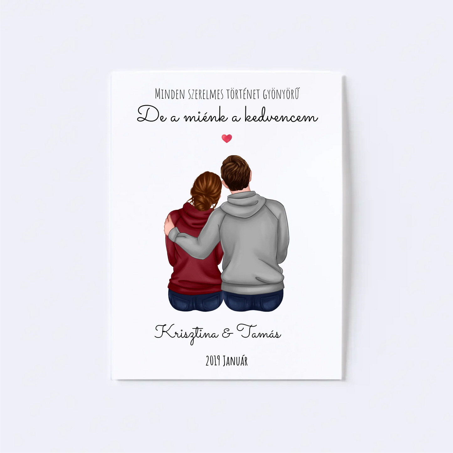 Szerelmes Pár Egyedi Falikép - Idezéttel