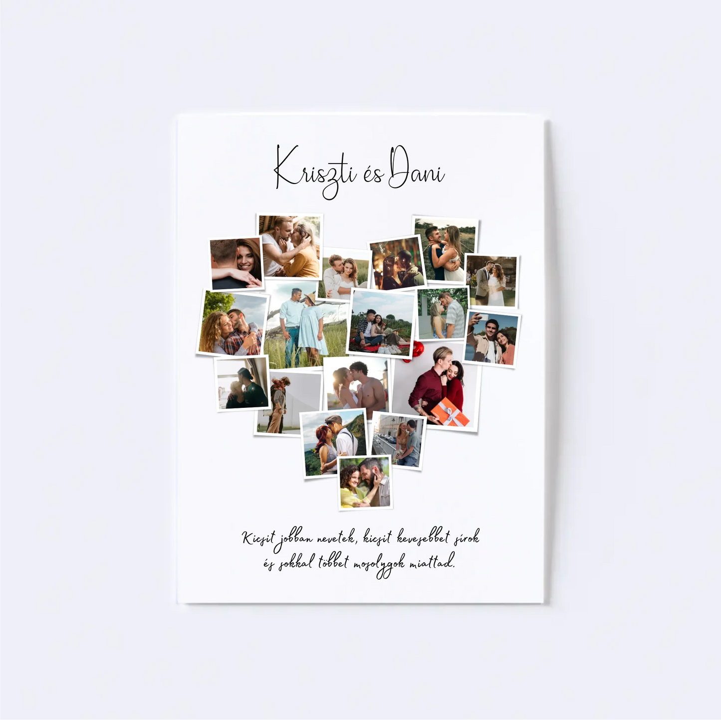 Szív alakú fotókollázs - Polaroid I.