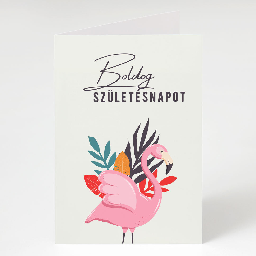 Flamingó - Születésnapi Üdvözlőlap