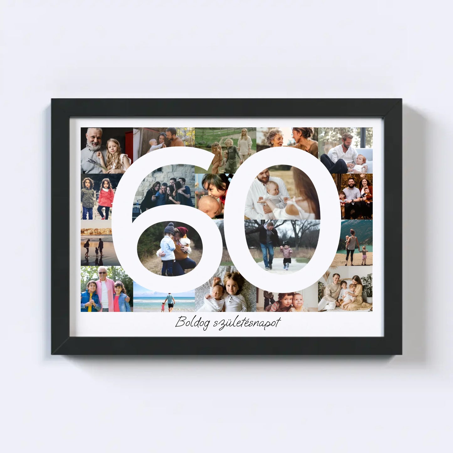 60 Születésnap Fotókollázs