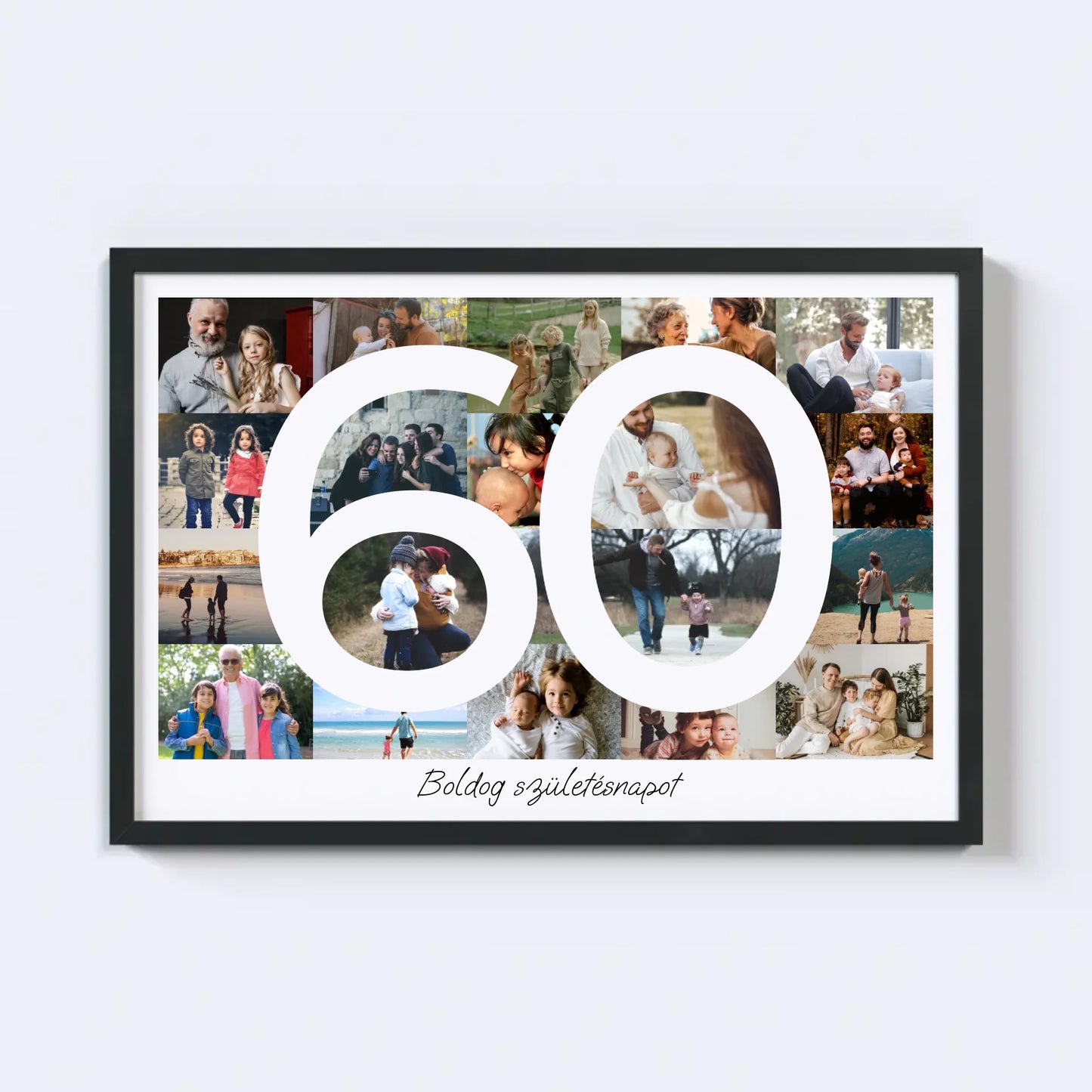 60 Születésnap Fotókollázs