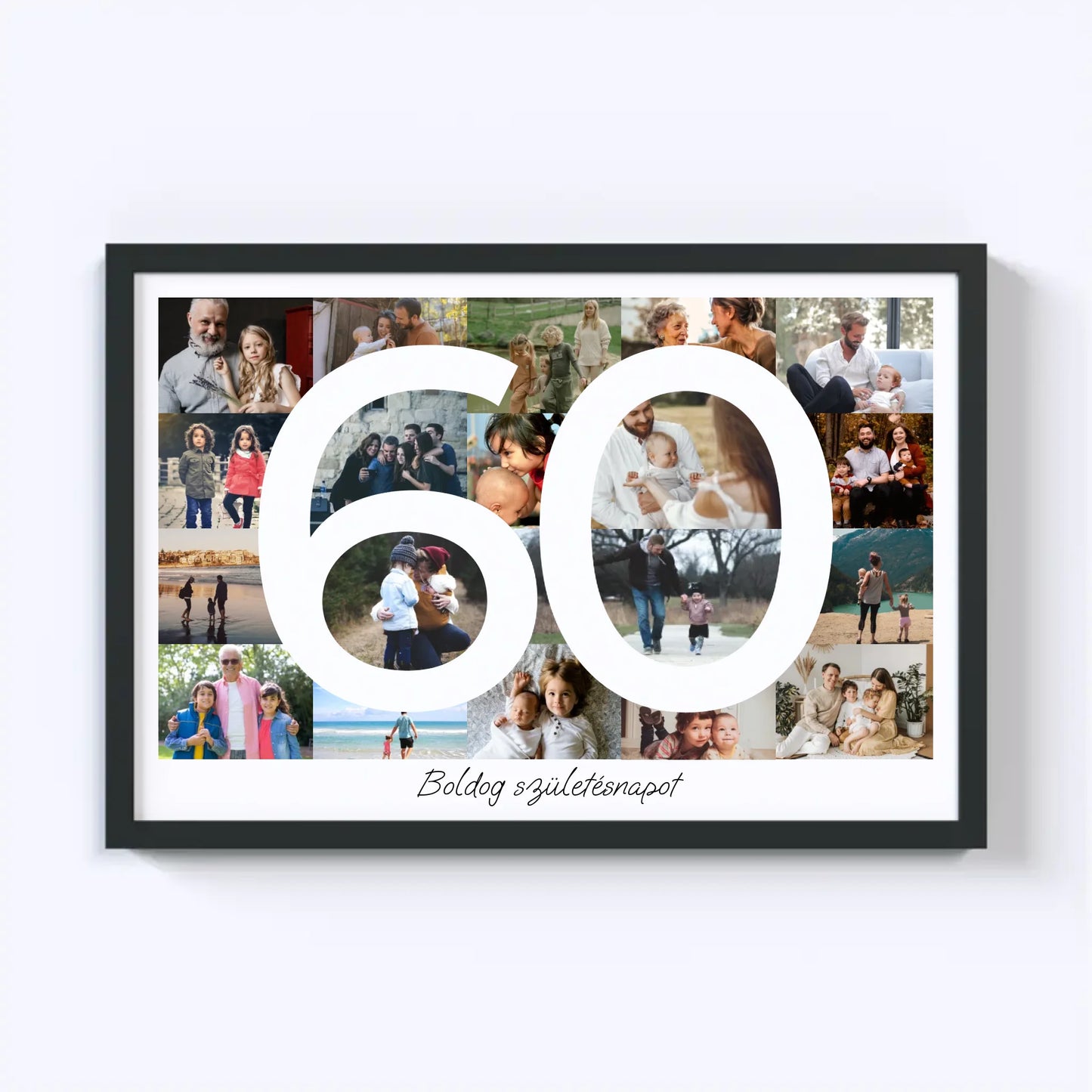 60 Születésnap Fotókollázs