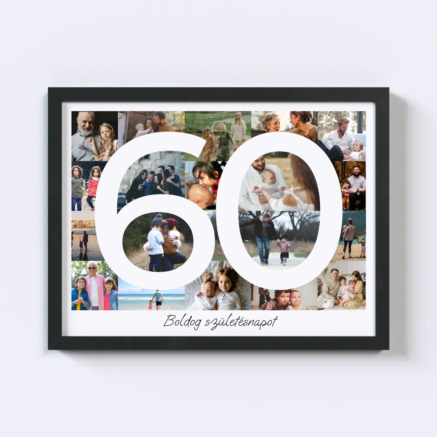 60 Születésnap Fotókollázs