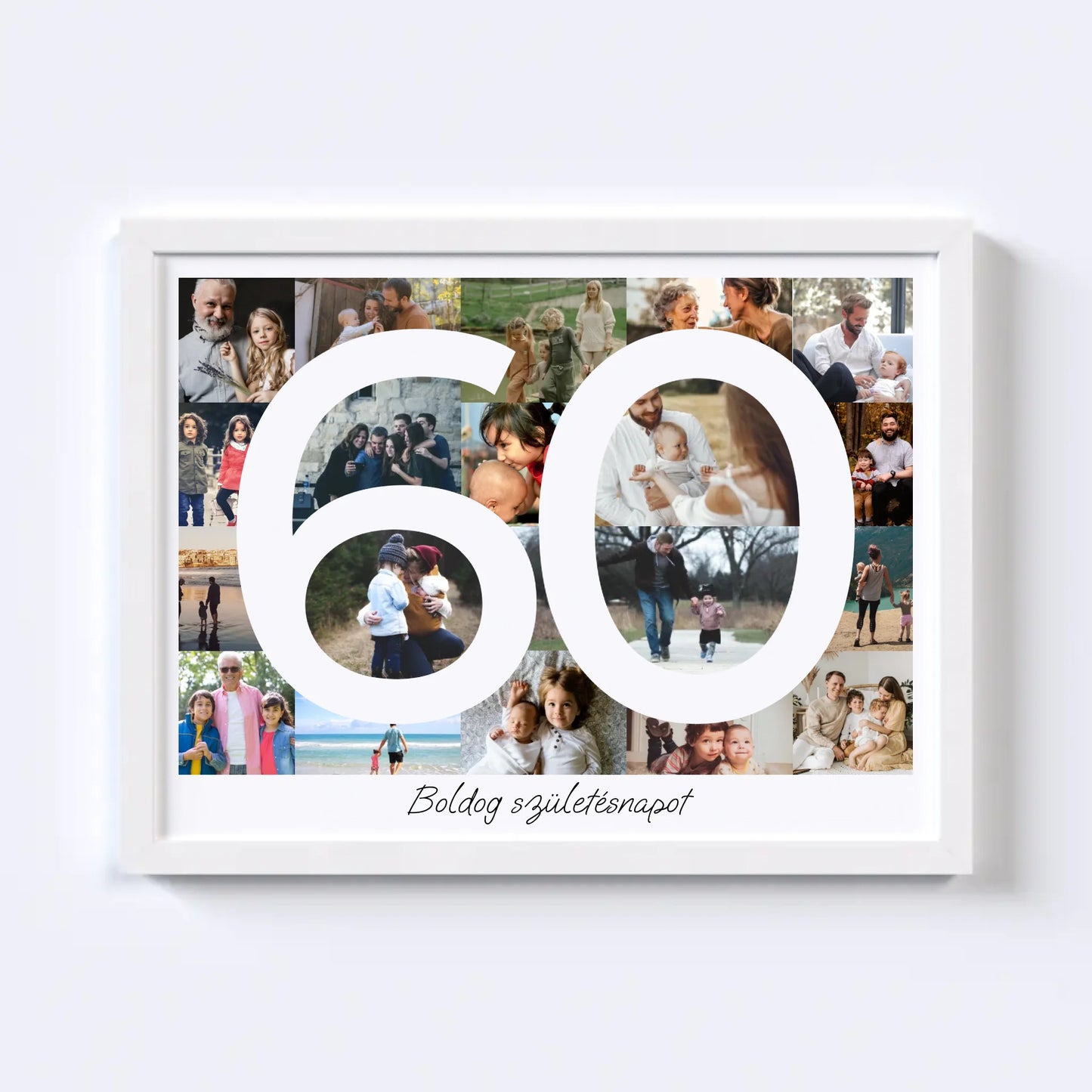 60 Születésnap Fotókollázs