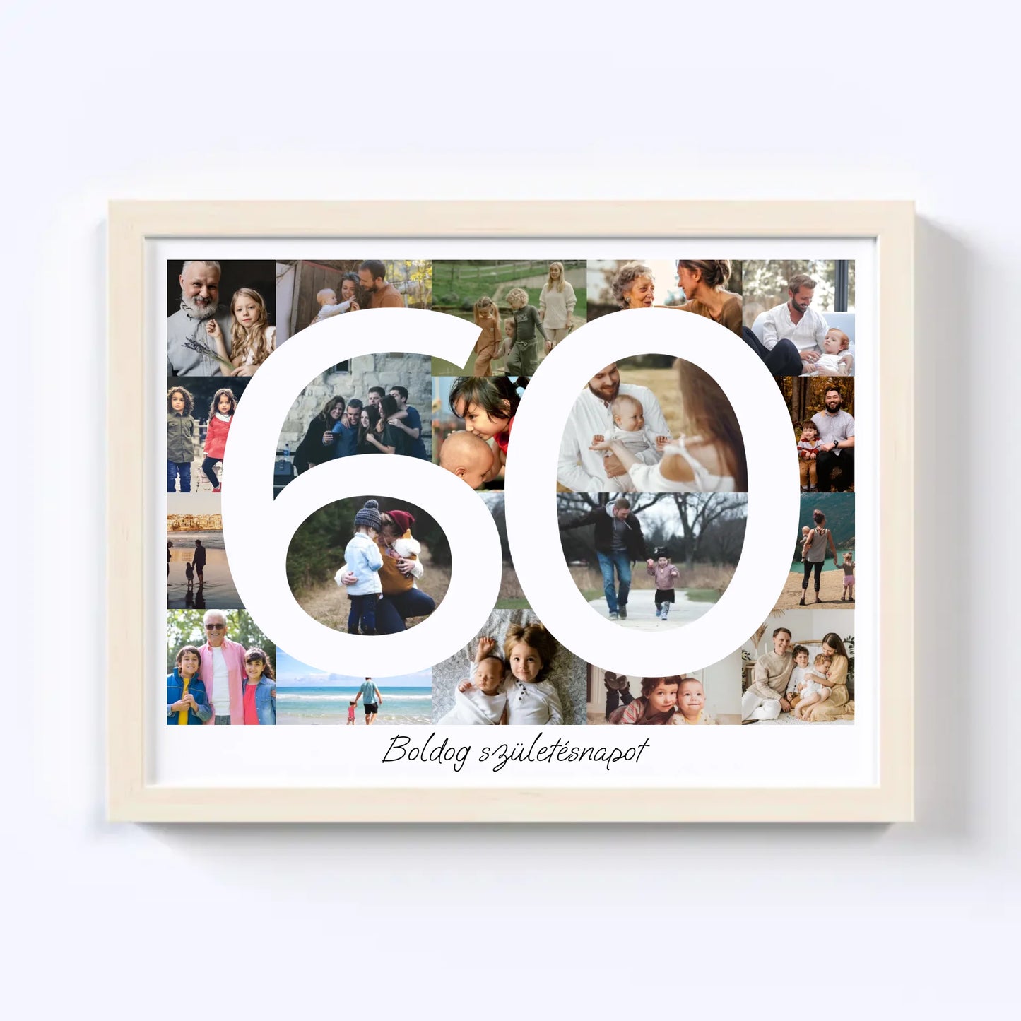 60 Születésnap Fotókollázs