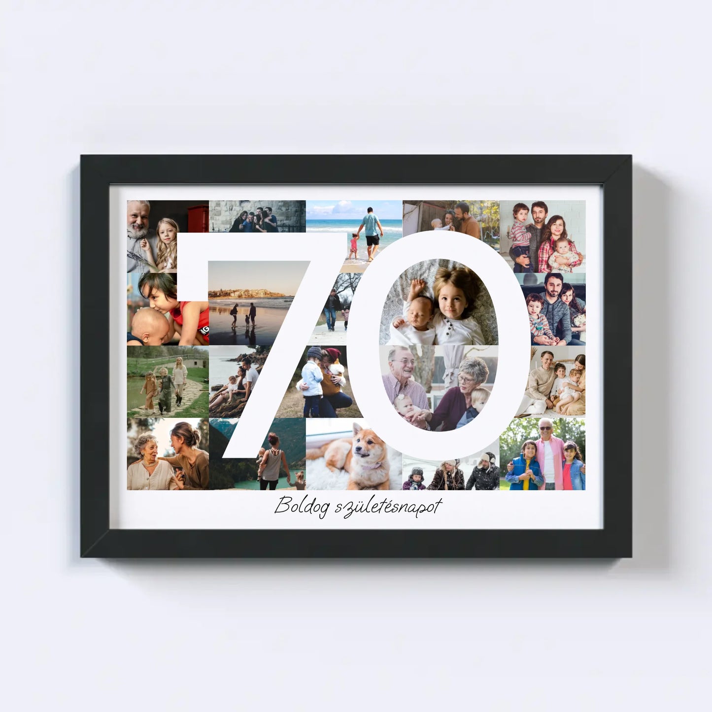 70 Születésnap Fotókollázs