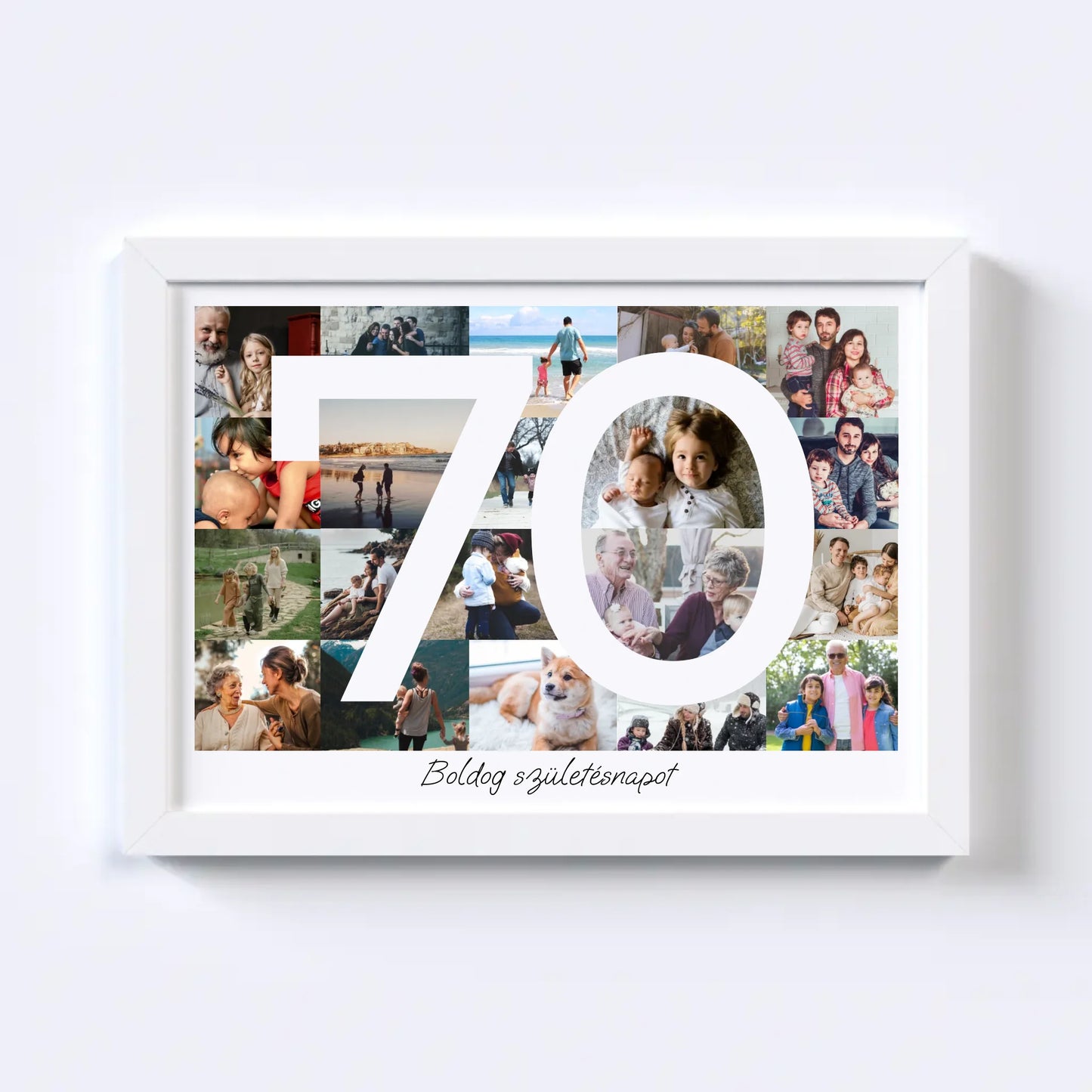 70 Születésnap Fotókollázs