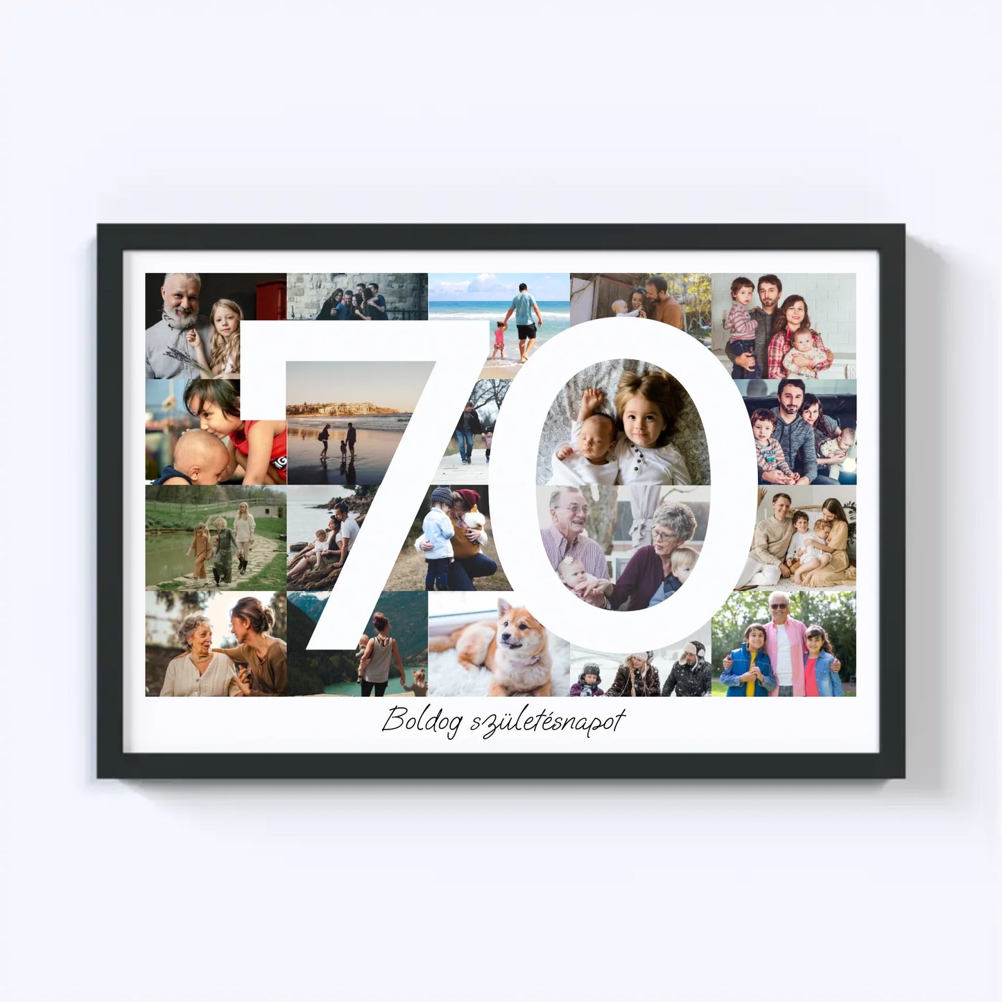 70 Születésnap Fotókollázs
