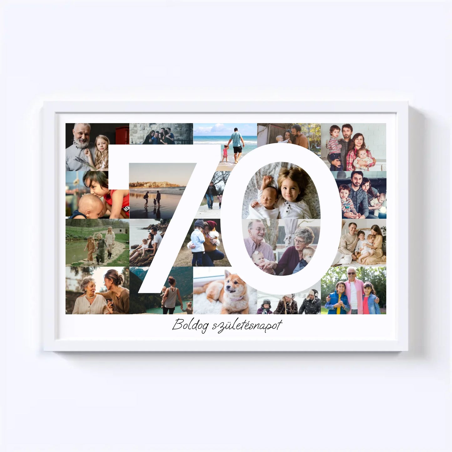 70 Születésnap Fotókollázs