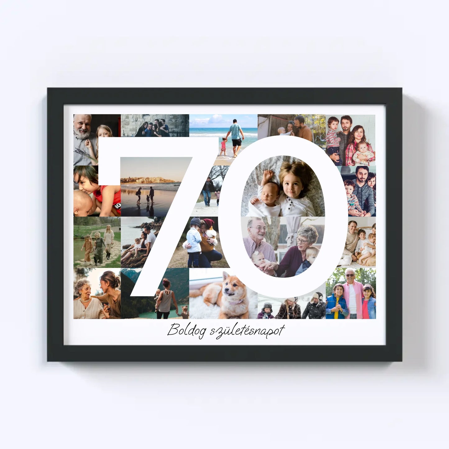70 Születésnap Fotókollázs