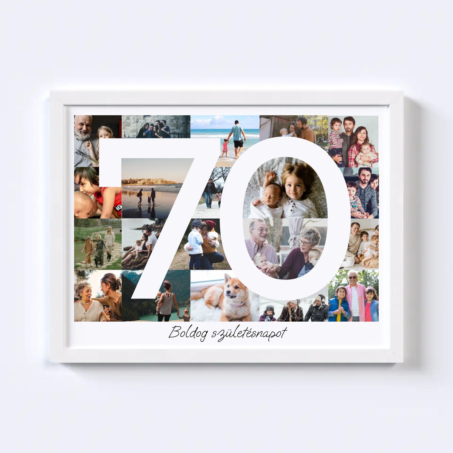 70 Születésnap Fotókollázs