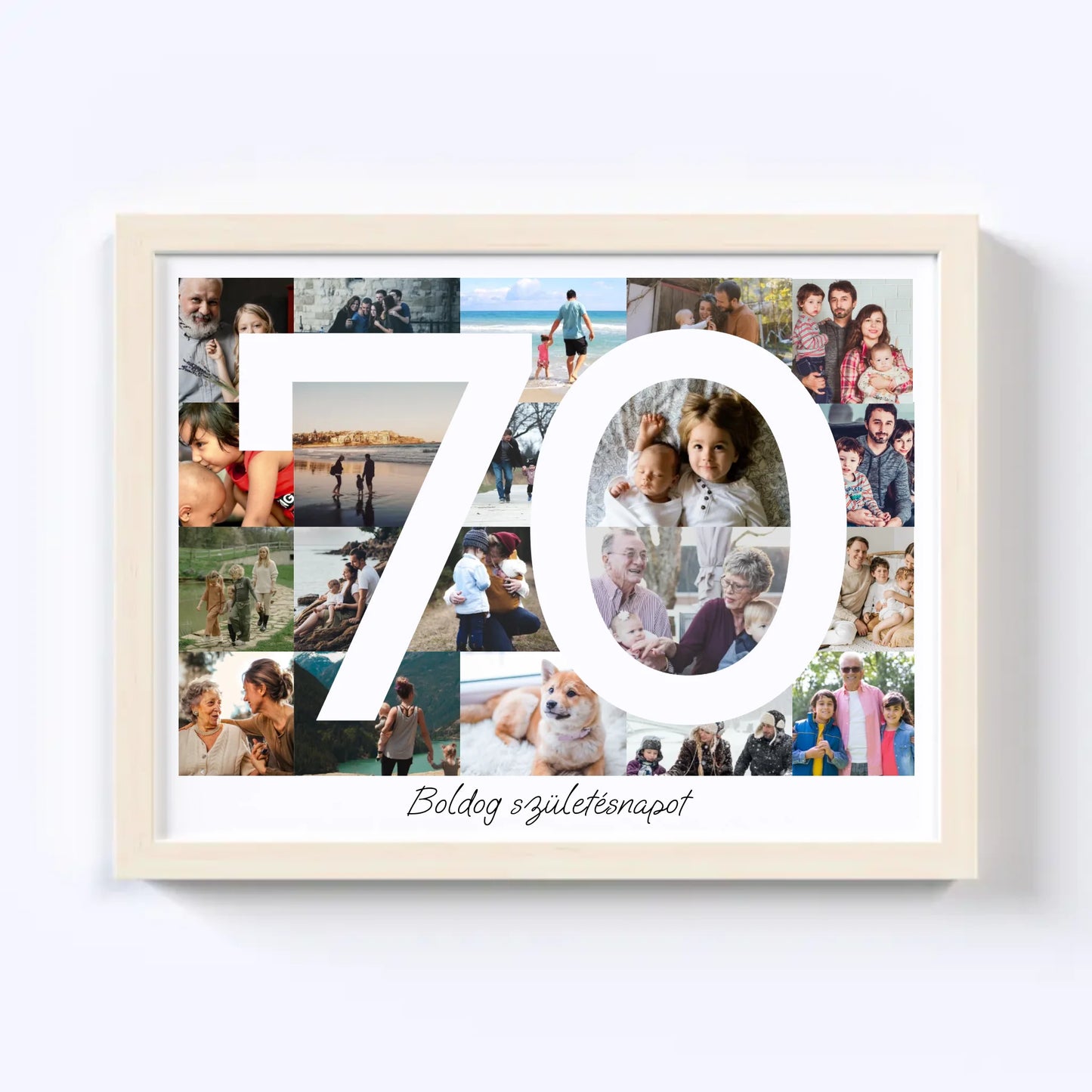 70 Születésnap Fotókollázs