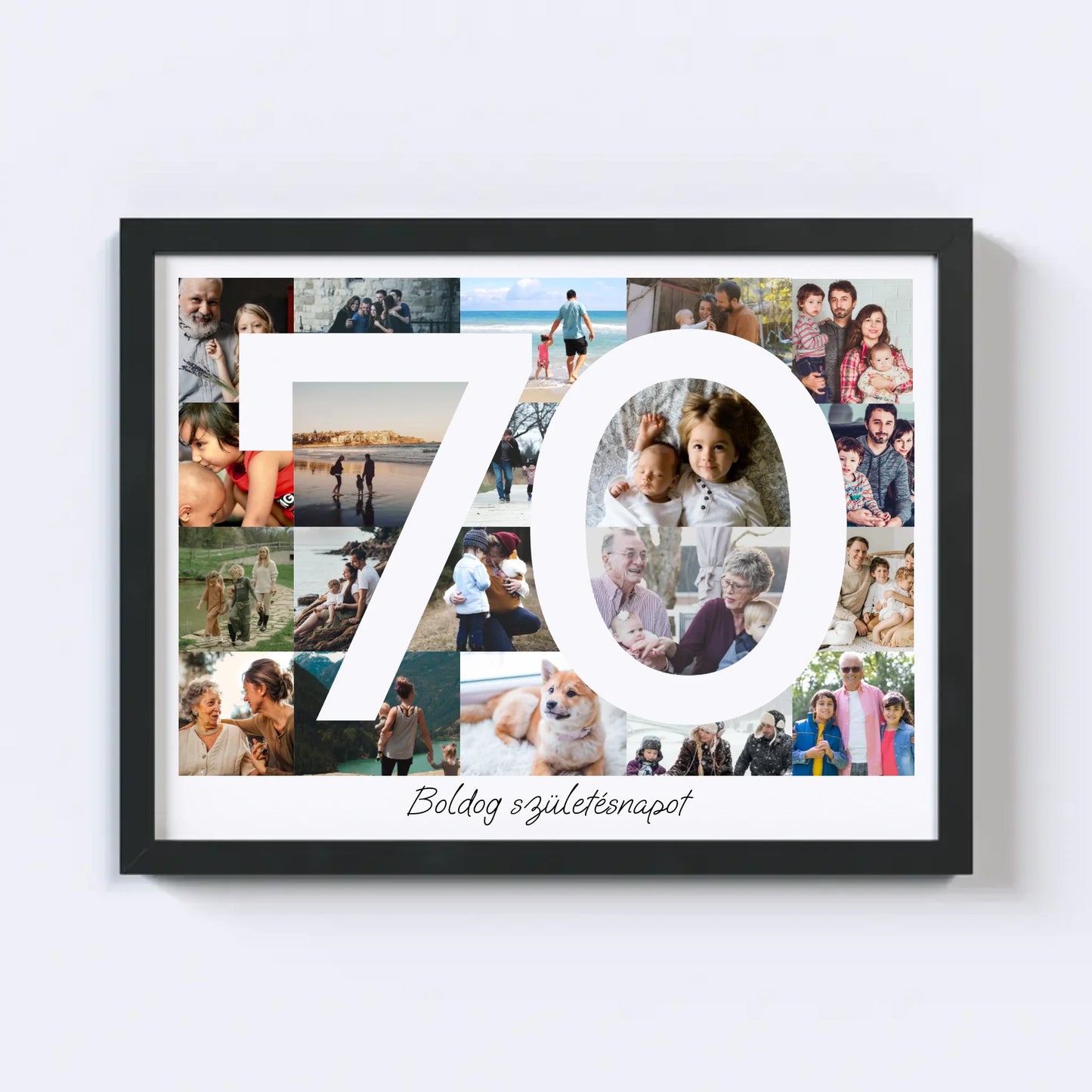 70 Születésnap Fotókollázs