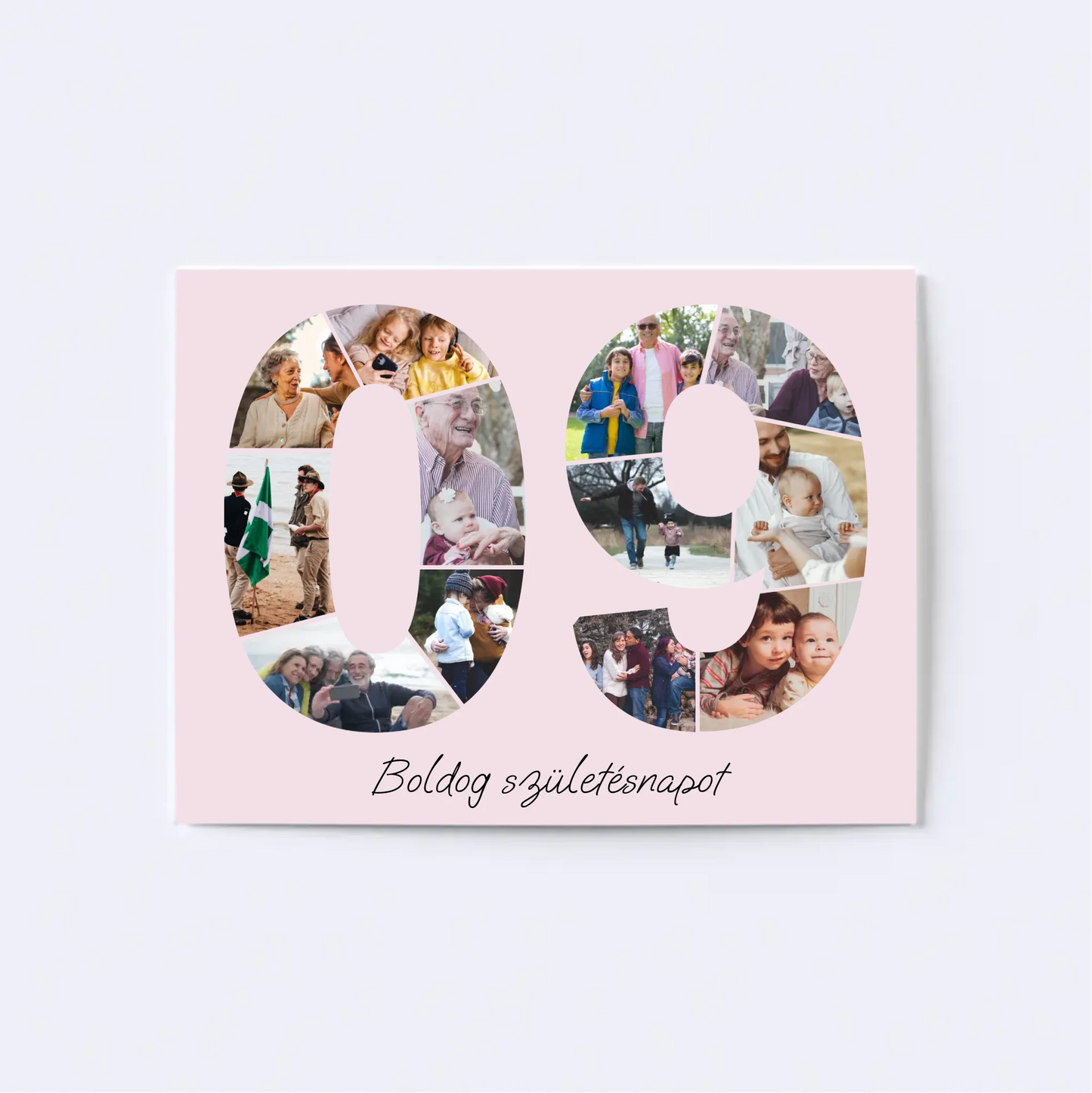 Egyedi Szám (00-99) Fotókollázs Púder