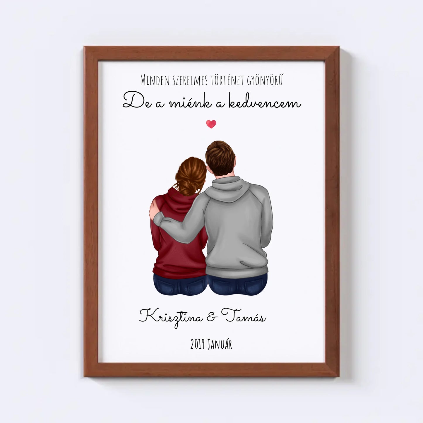 Szerelmes Pár Egyedi Falikép - Idezéttel