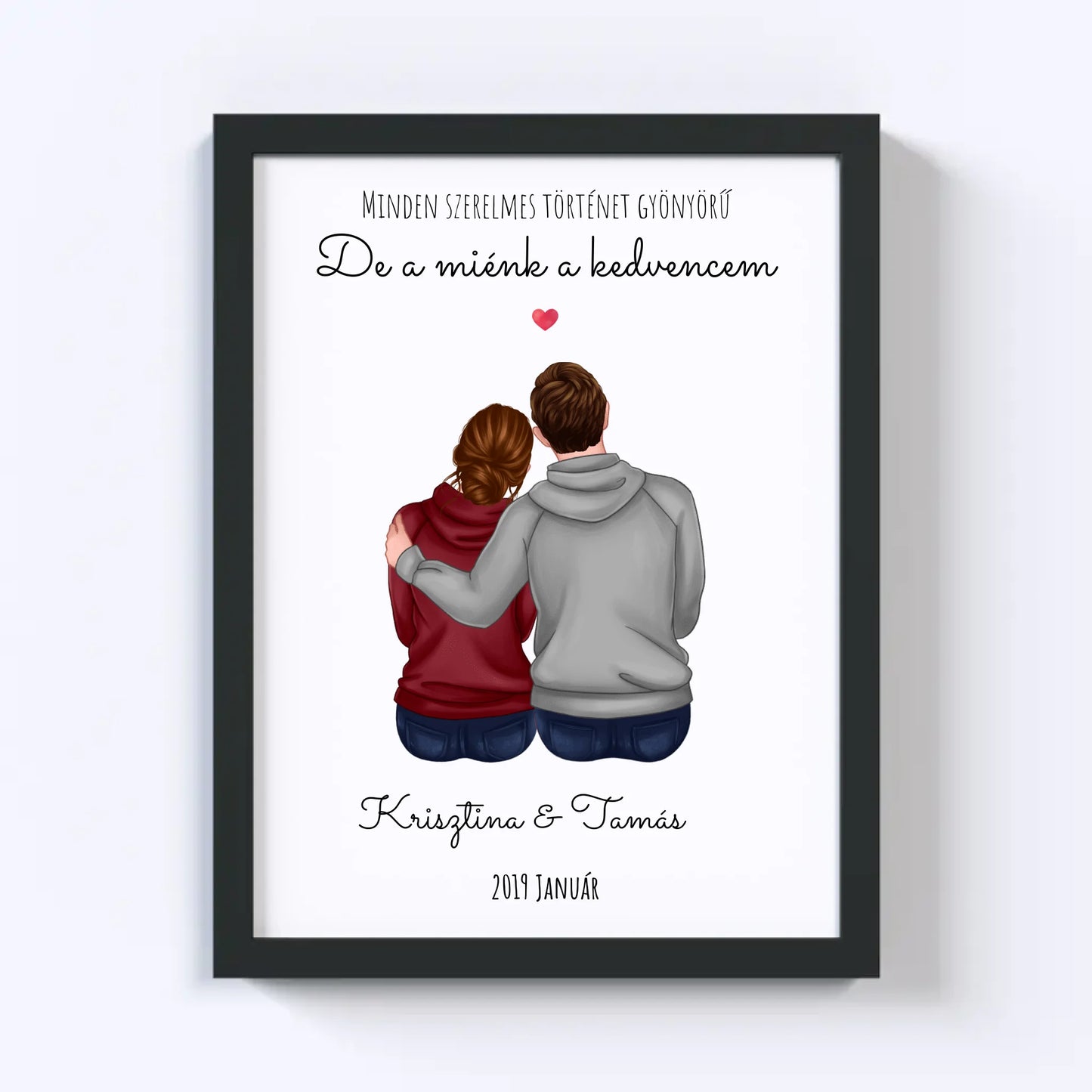 Szerelmes Pár Egyedi Falikép - Idezéttel