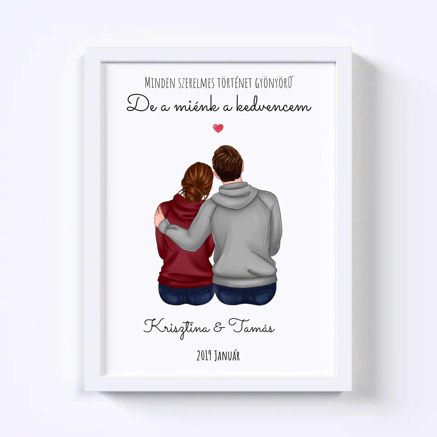 Szerelmes Pár Egyedi Falikép - Idezéttel