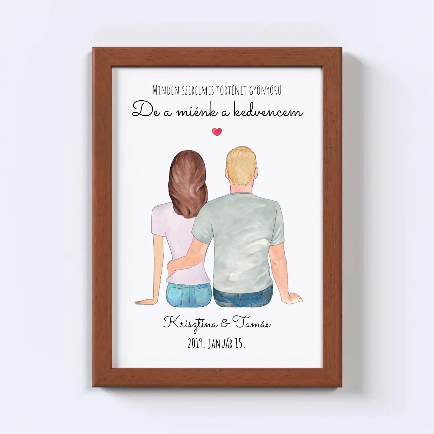 Szerelmes Pár Egyedi Falikép - Idezéttel No. 01