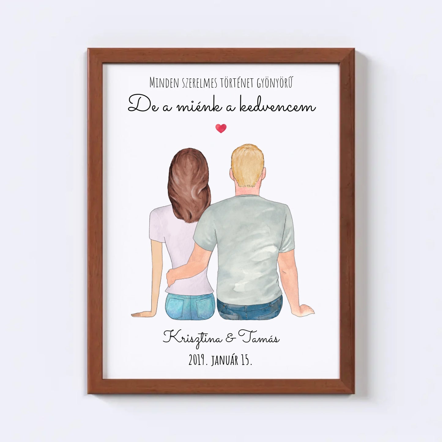 Szerelmes Pár Egyedi Falikép - Idezéttel No. 01