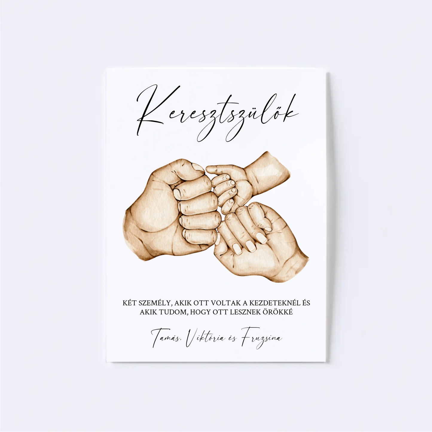 Keresztelő Falikép - Keresztszülők