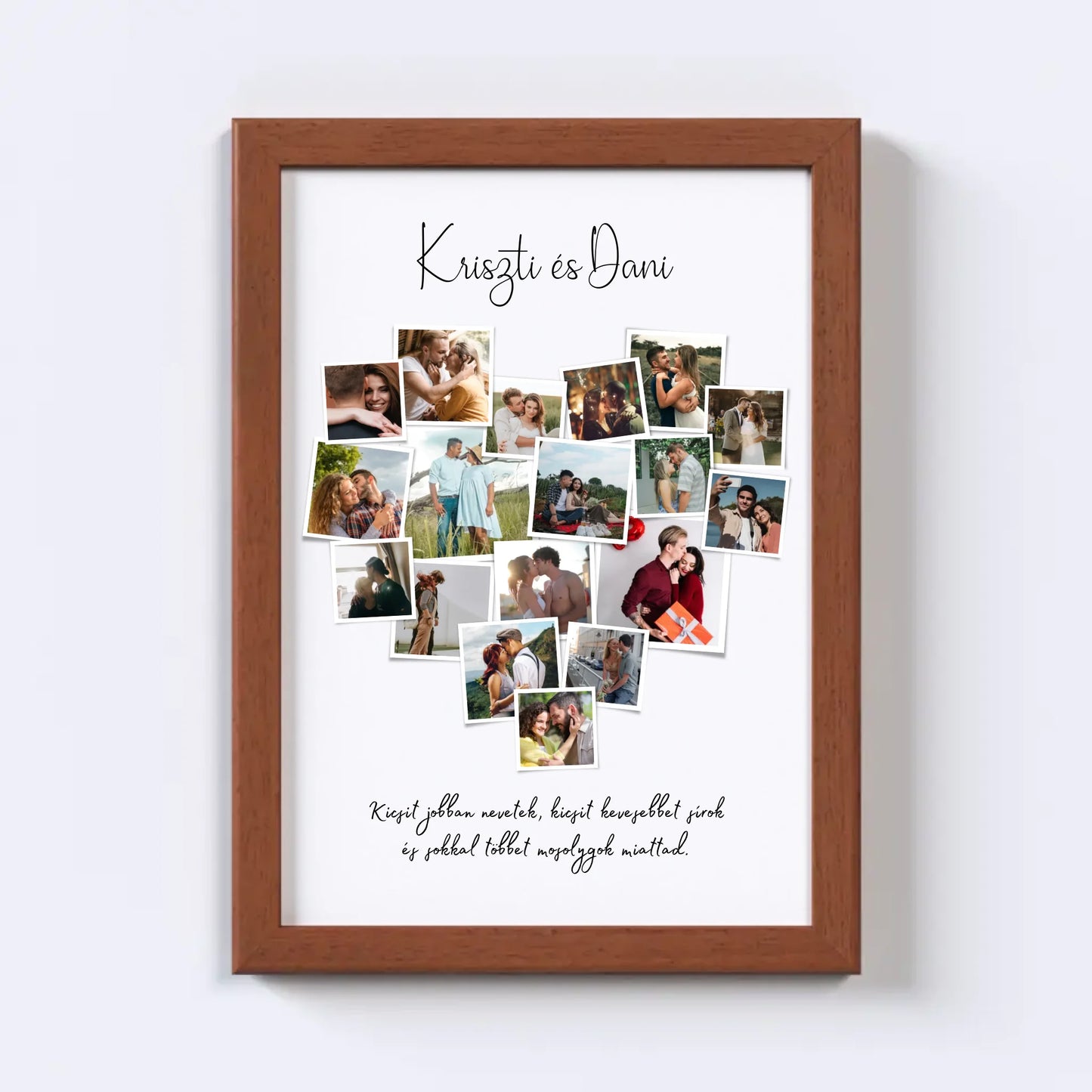 Szív alakú fotókollázs - Polaroid I.