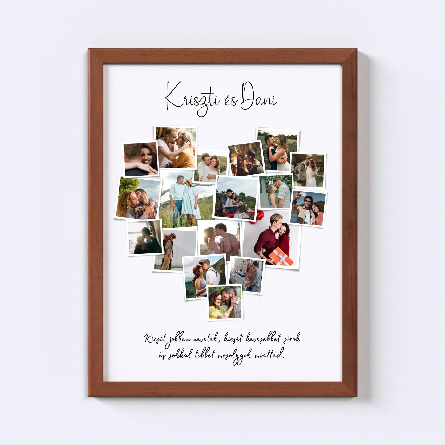 Szív alakú fotókollázs - Polaroid I.