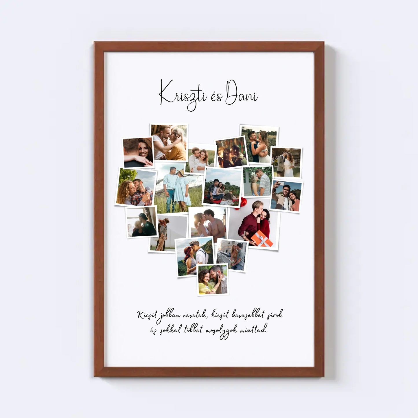 Szív alakú fotókollázs - Polaroid I.