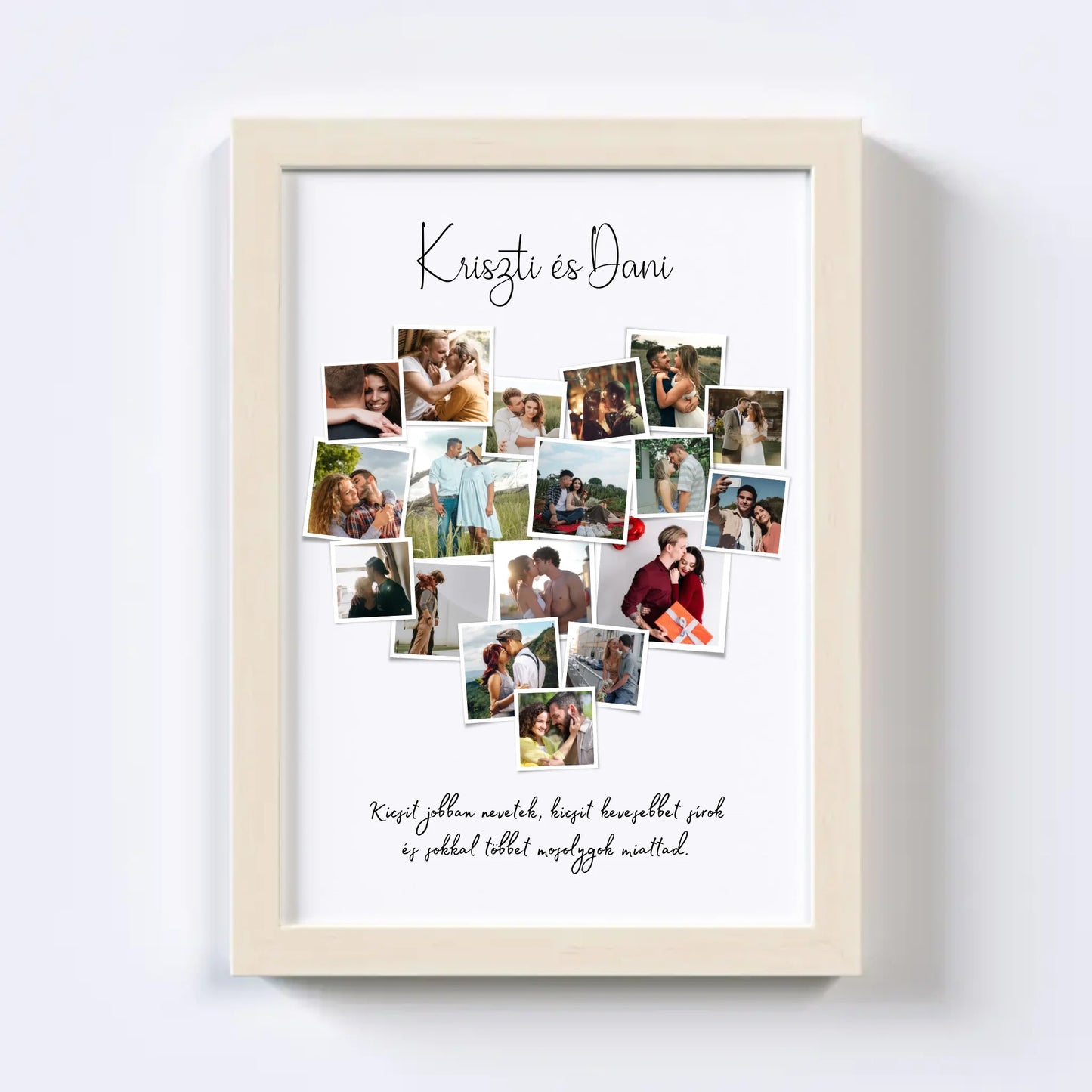 Szív alakú fotókollázs - Polaroid I.