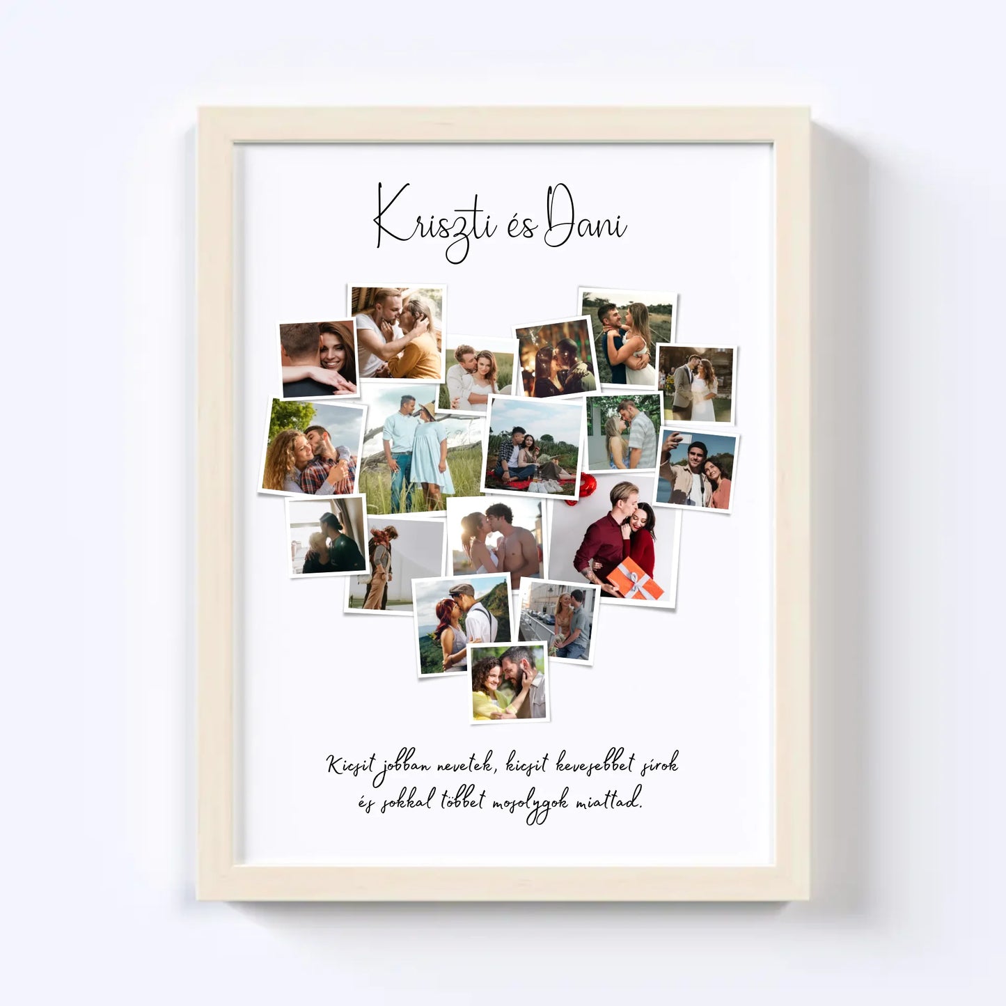 Szív alakú fotókollázs - Polaroid I.