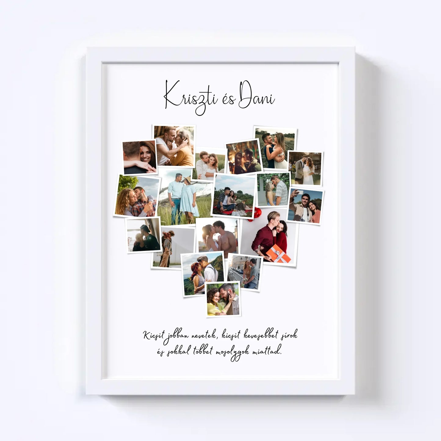 Szív alakú fotókollázs - Polaroid I.