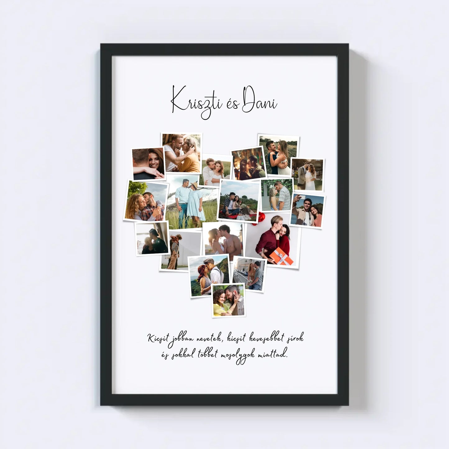 Szív alakú fotókollázs - Polaroid I.