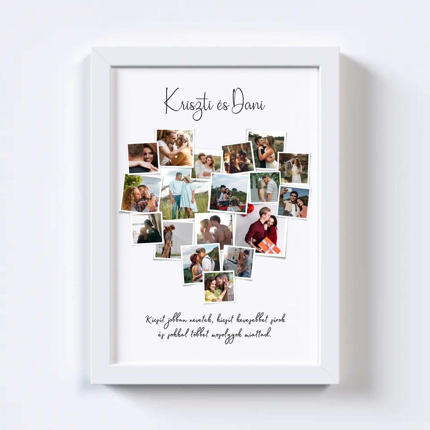 Szív alakú fotókollázs - Polaroid I.