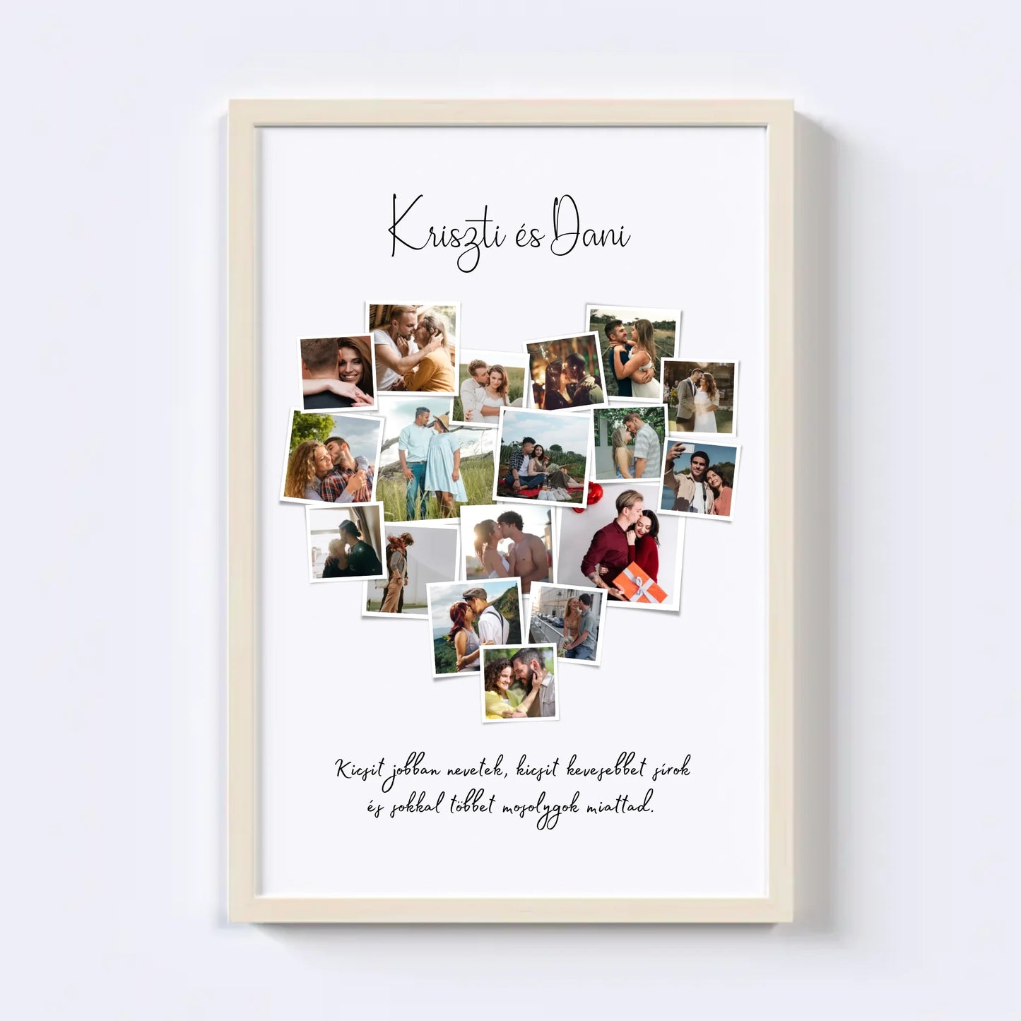 Szív alakú fotókollázs - Polaroid I.