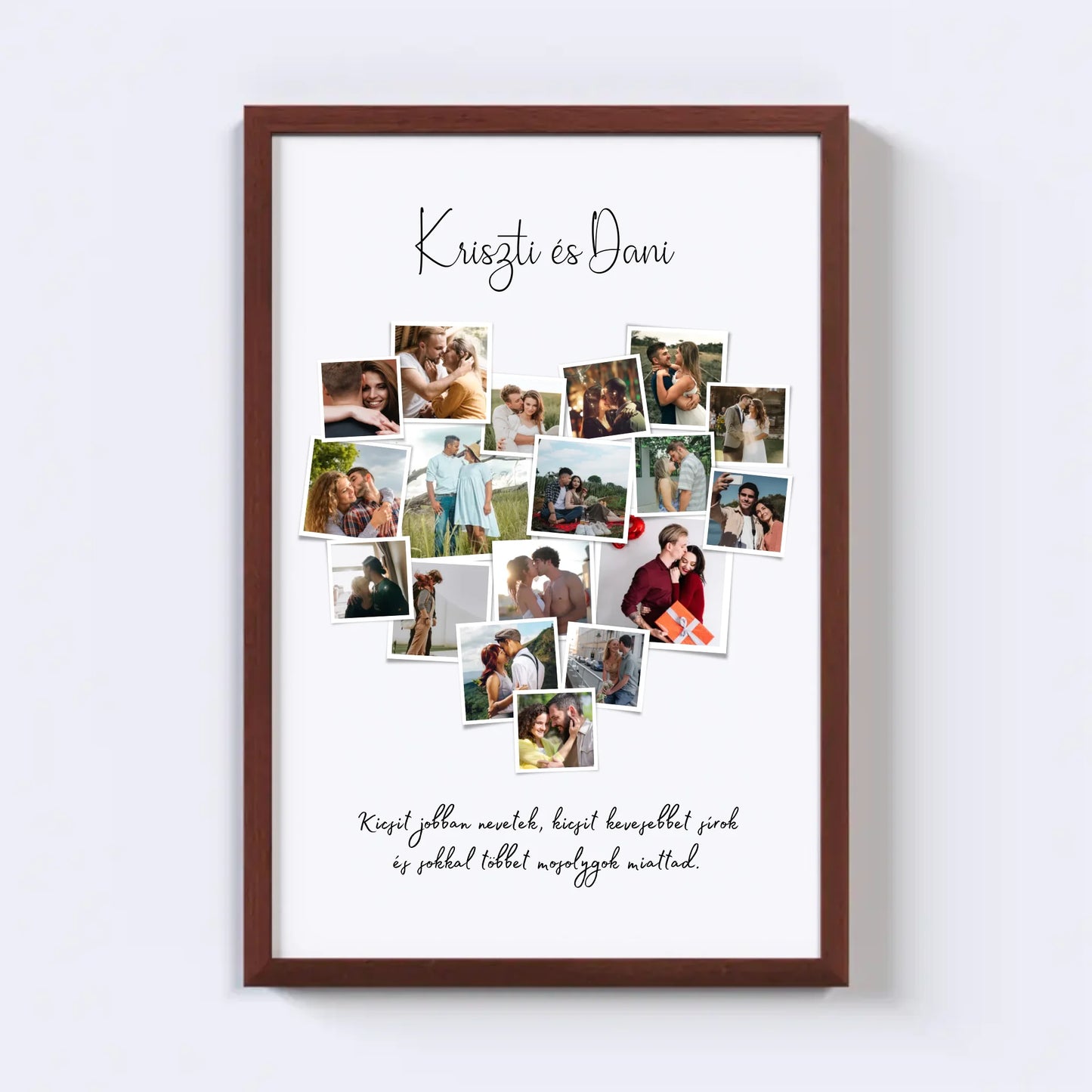 Szív alakú fotókollázs - Polaroid I.