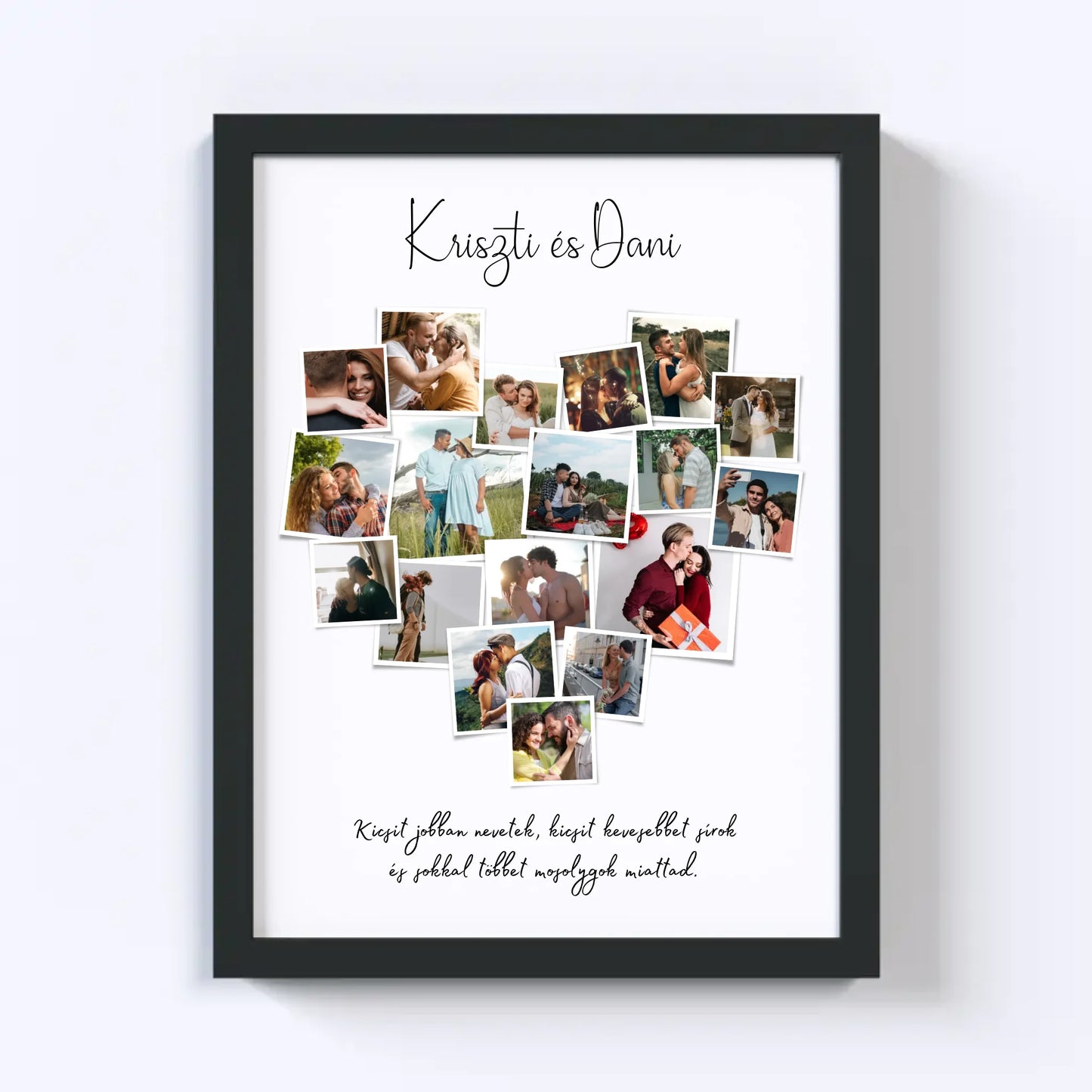 Szív alakú fotókollázs - Polaroid I.