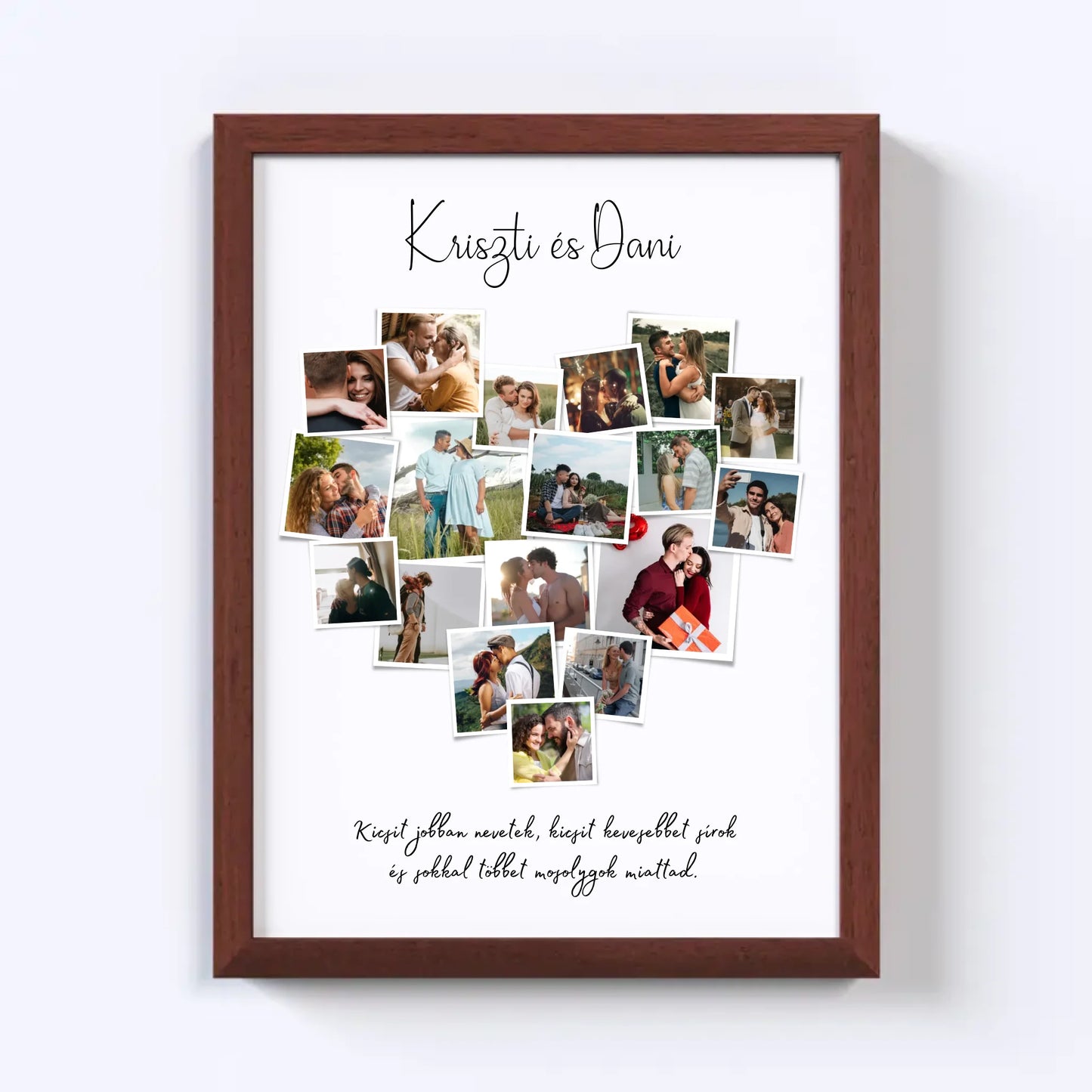 Szív alakú fotókollázs - Polaroid I.