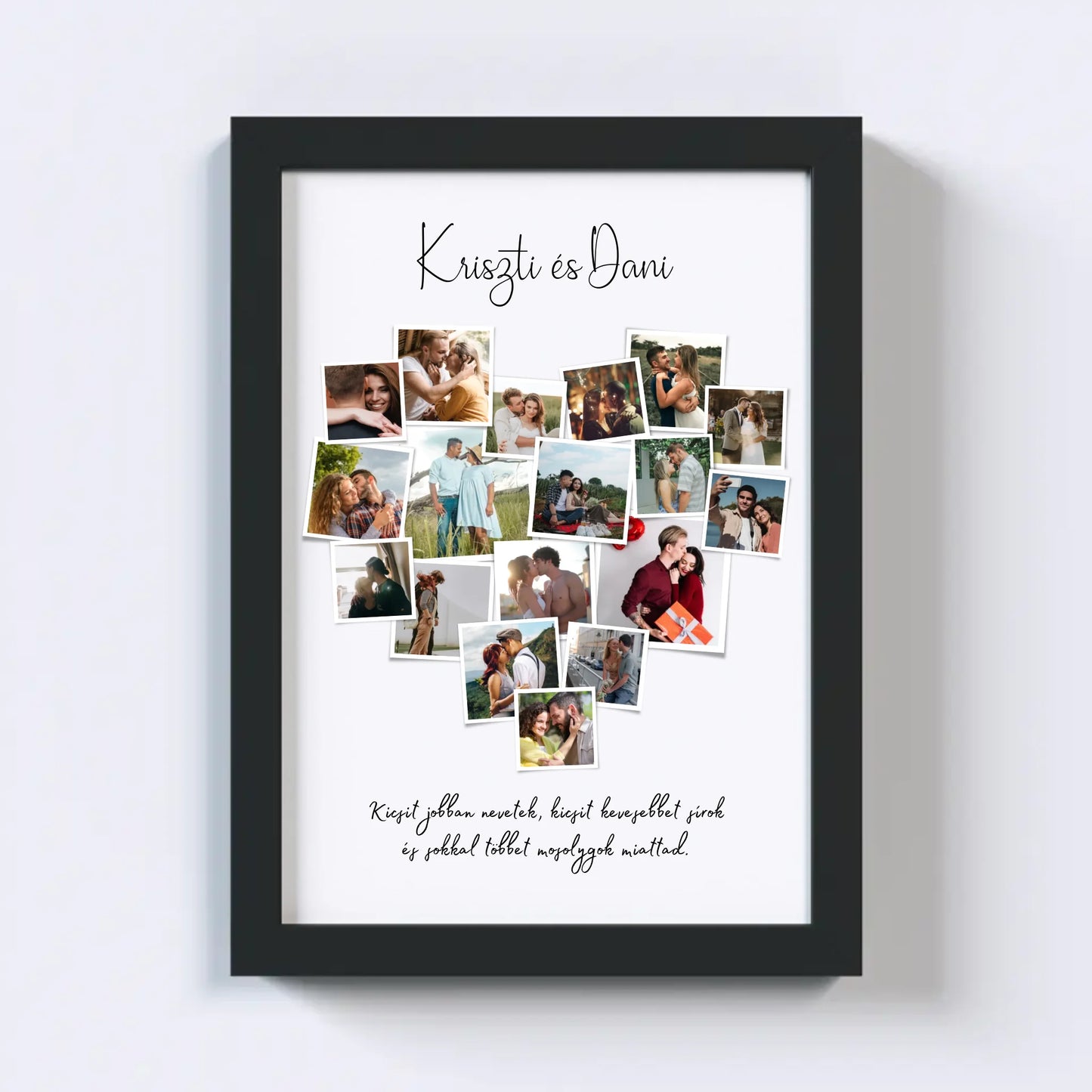 Szív alakú fotókollázs - Polaroid I.