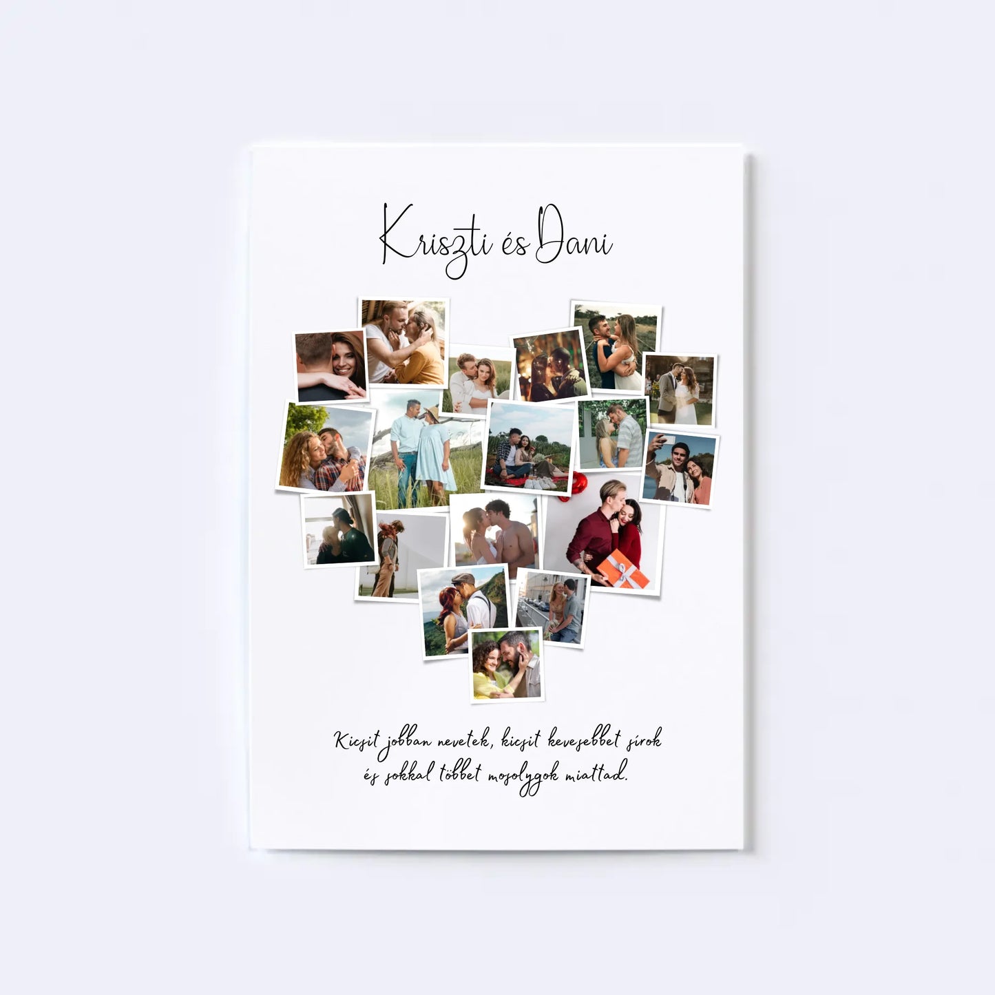 Szív alakú fotókollázs - Polaroid I.