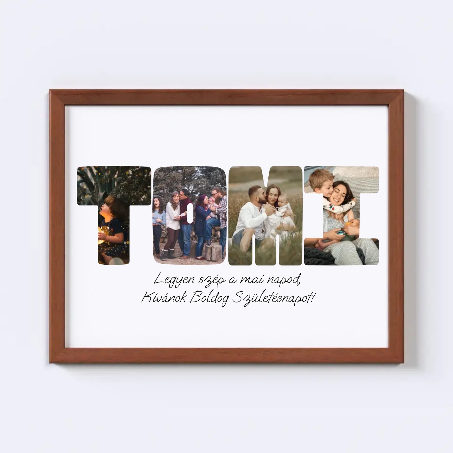 Egyedi Szavas Fotókollázs - Négy Betűs