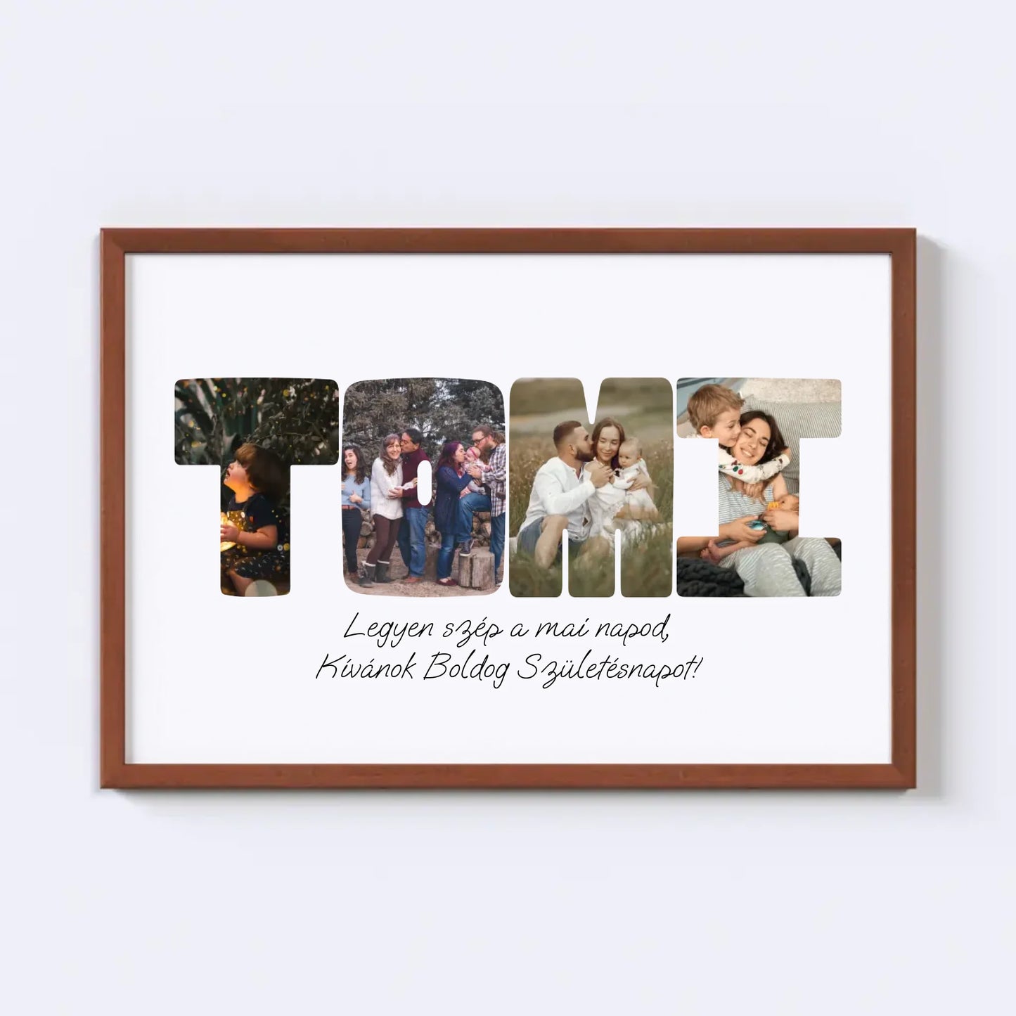 Egyedi Szavas Fotókollázs - Négy Betűs