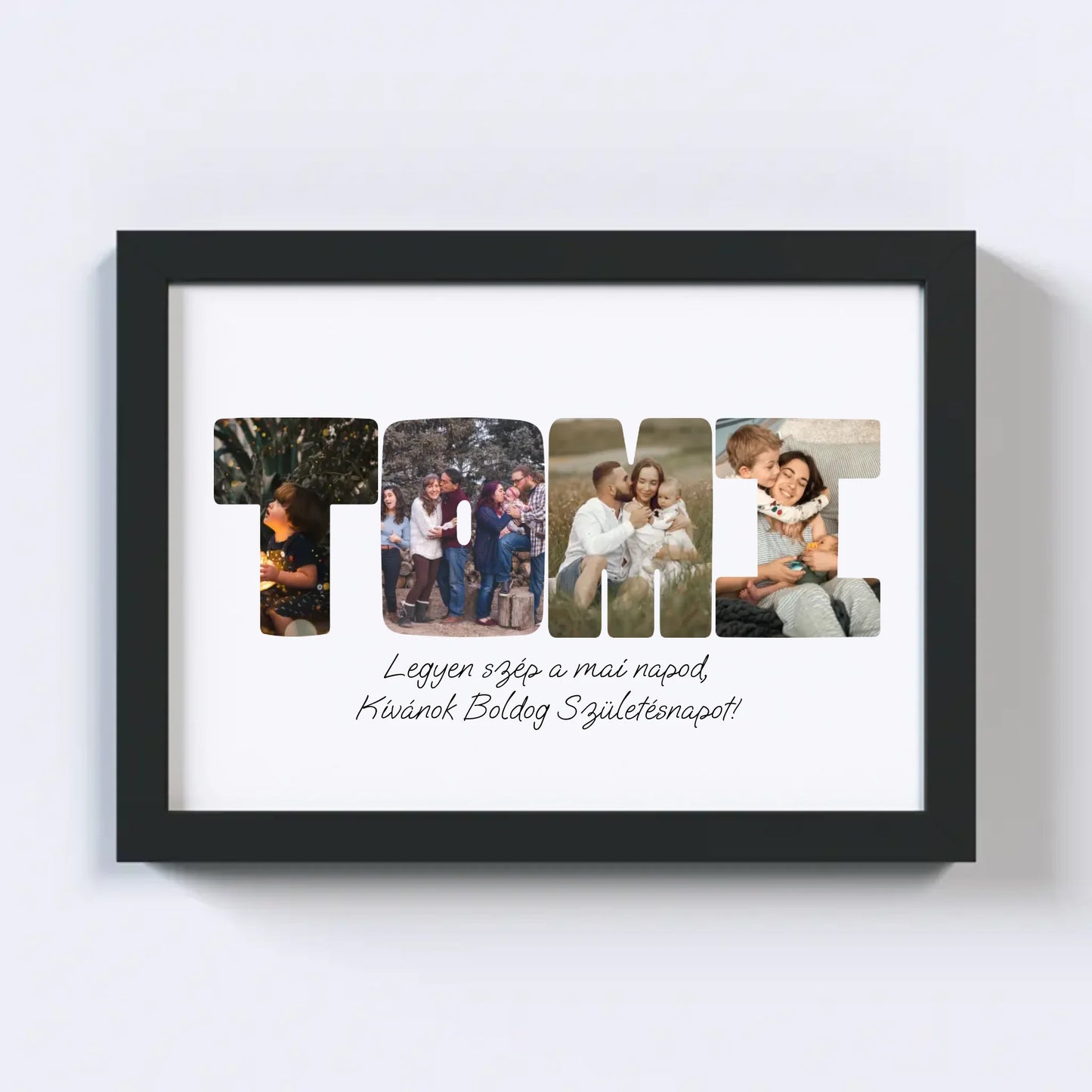 Egyedi Szavas Fotókollázs - Négy Betűs