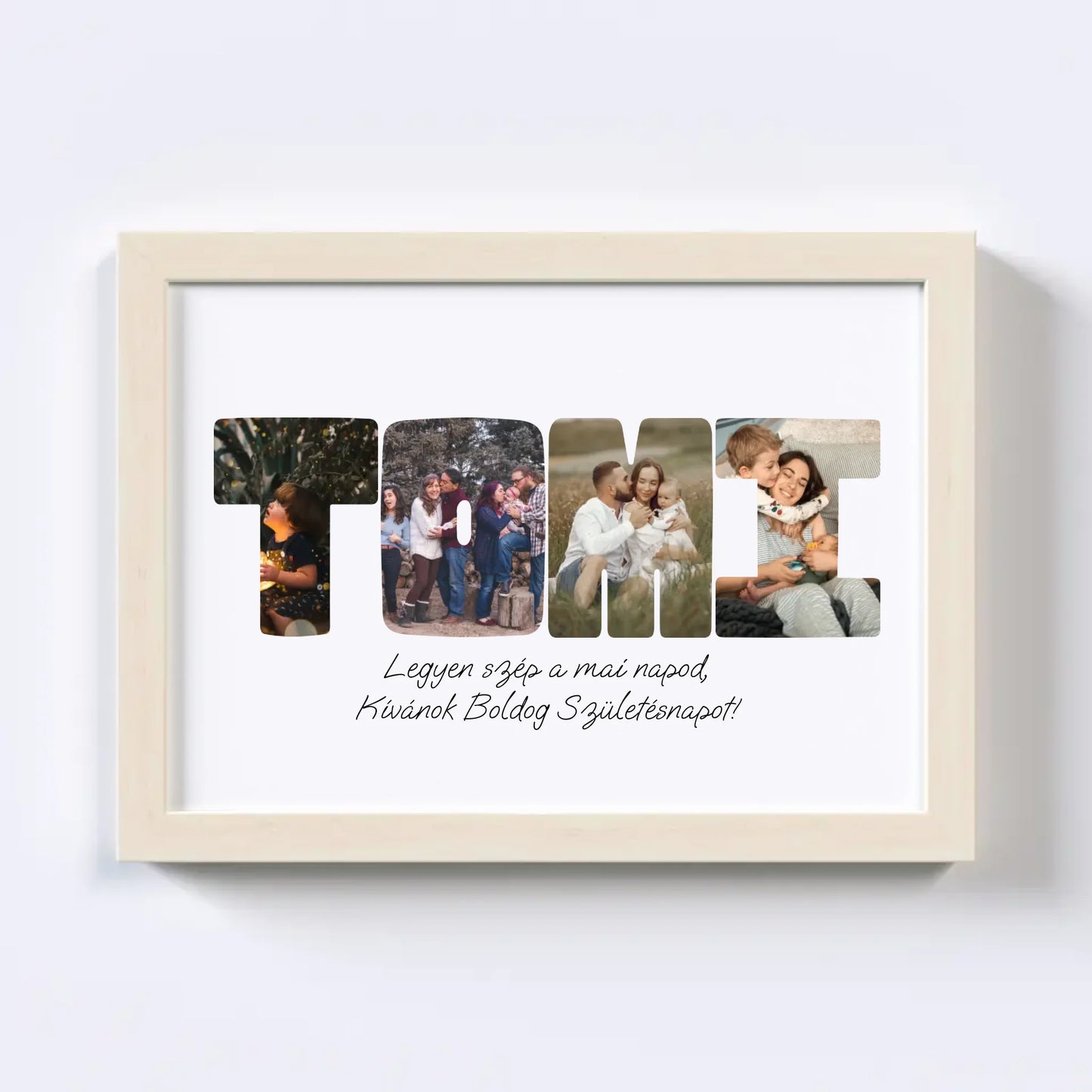 Egyedi Szavas Fotókollázs - Négy Betűs