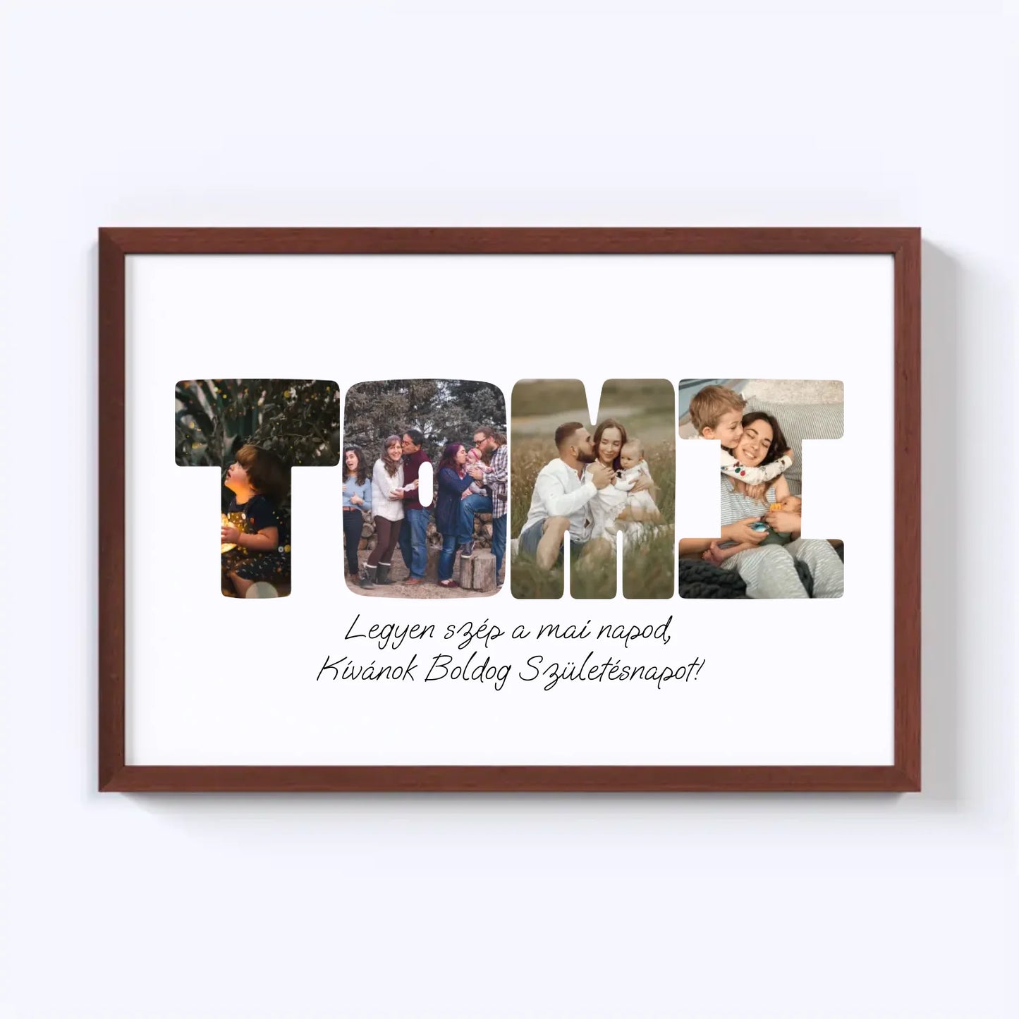Egyedi Szavas Fotókollázs - Négy Betűs