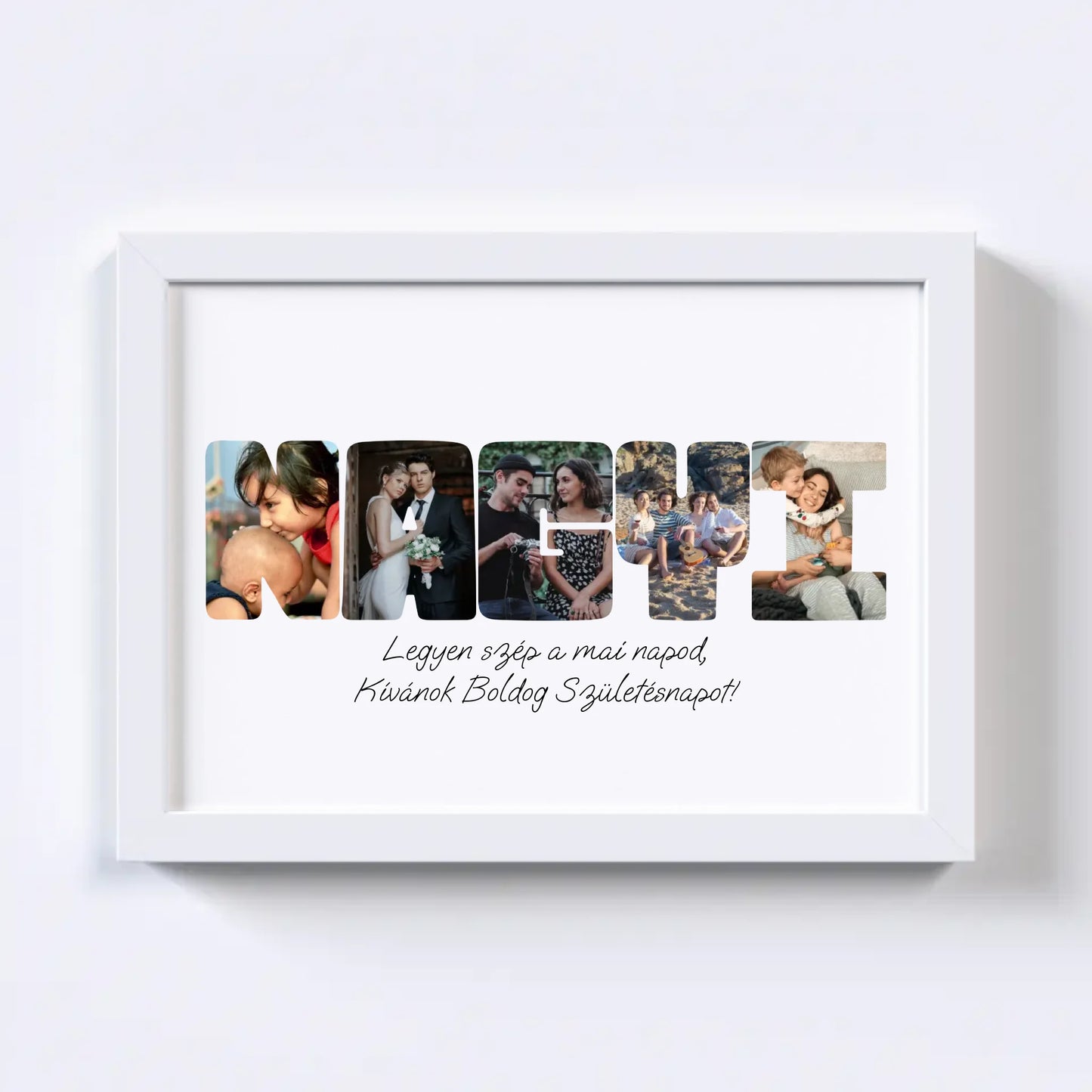 Egyedi Szavas Fotókollázs - Öt Betűs
