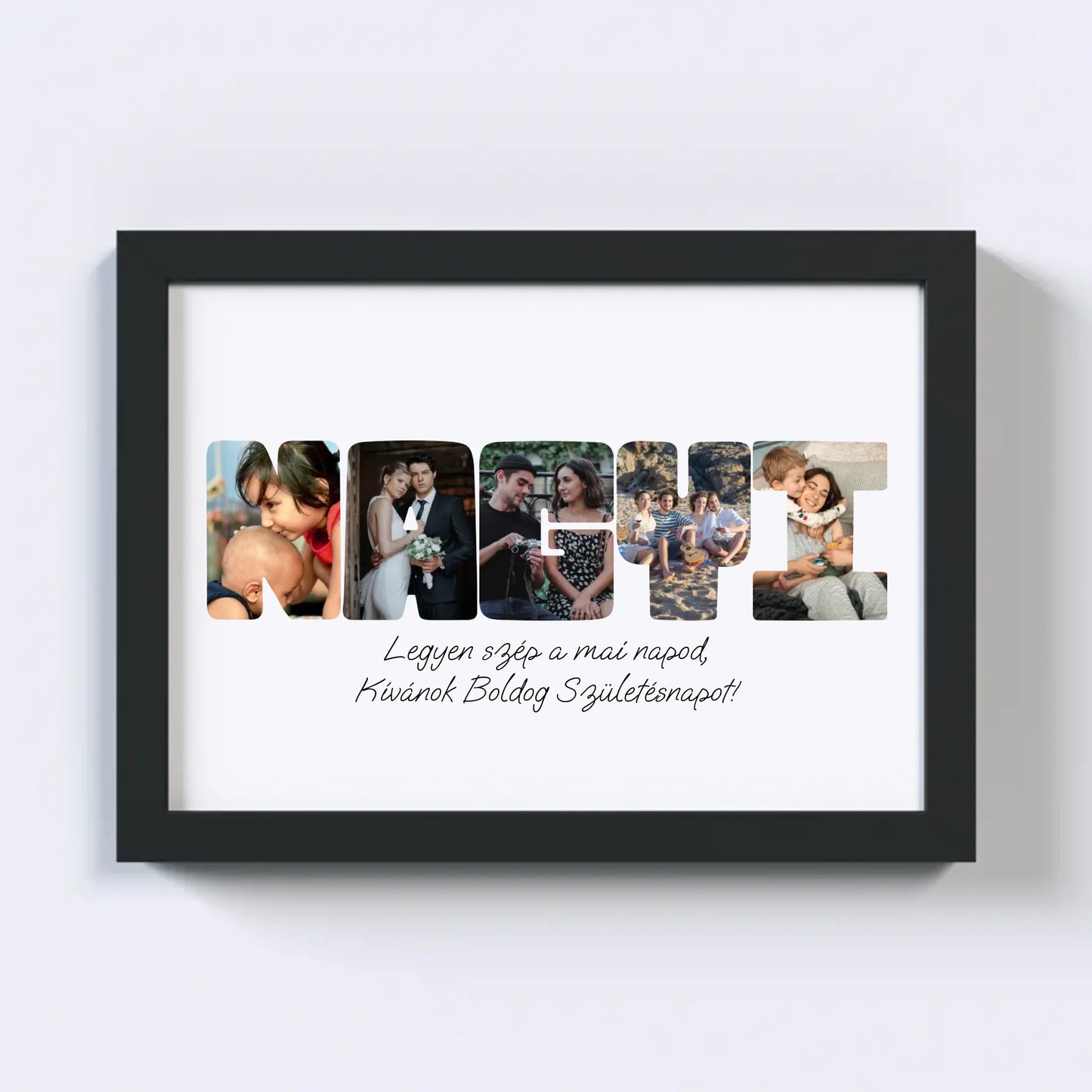 Egyedi Szavas Fotókollázs - Öt Betűs