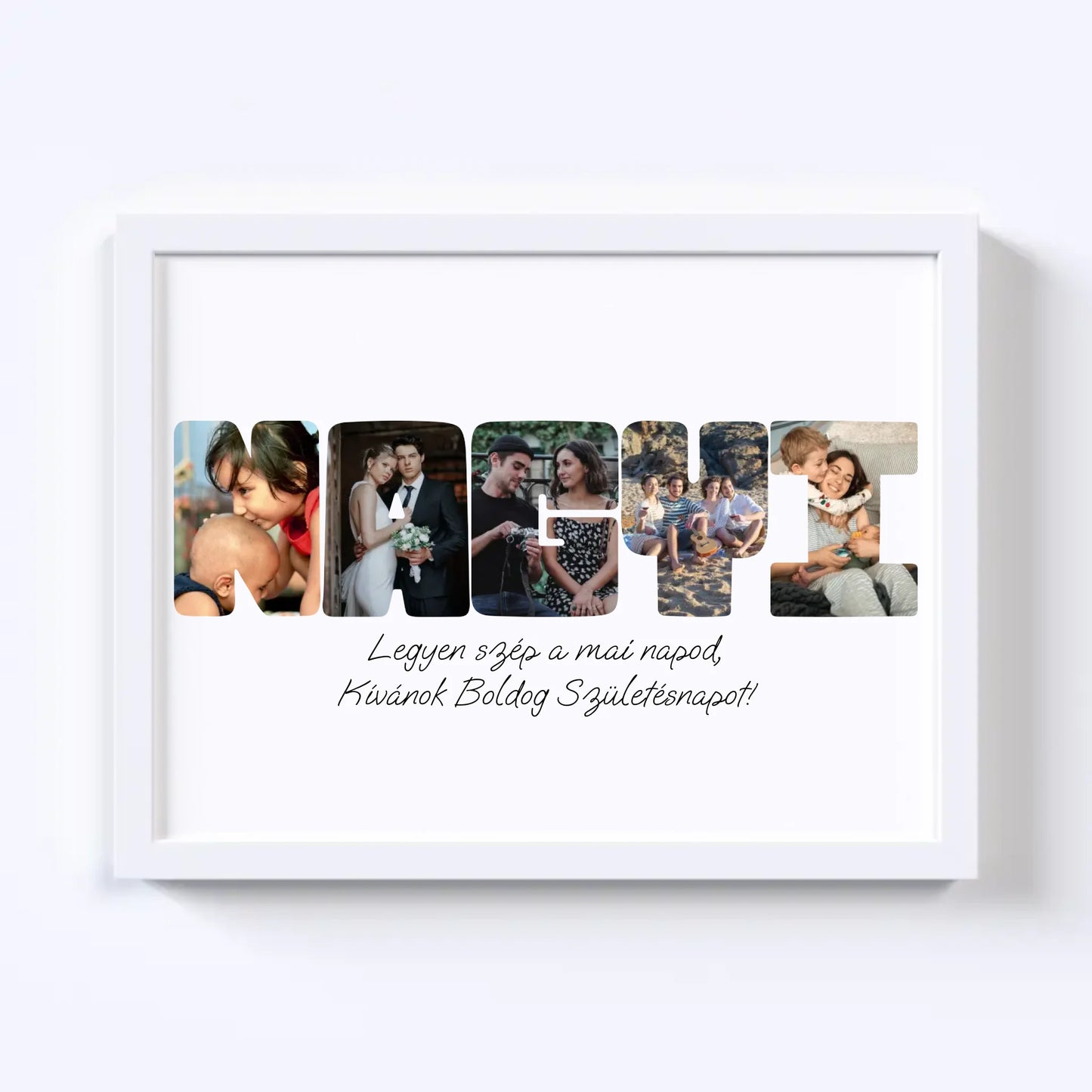 Egyedi Szavas Fotókollázs - Öt Betűs