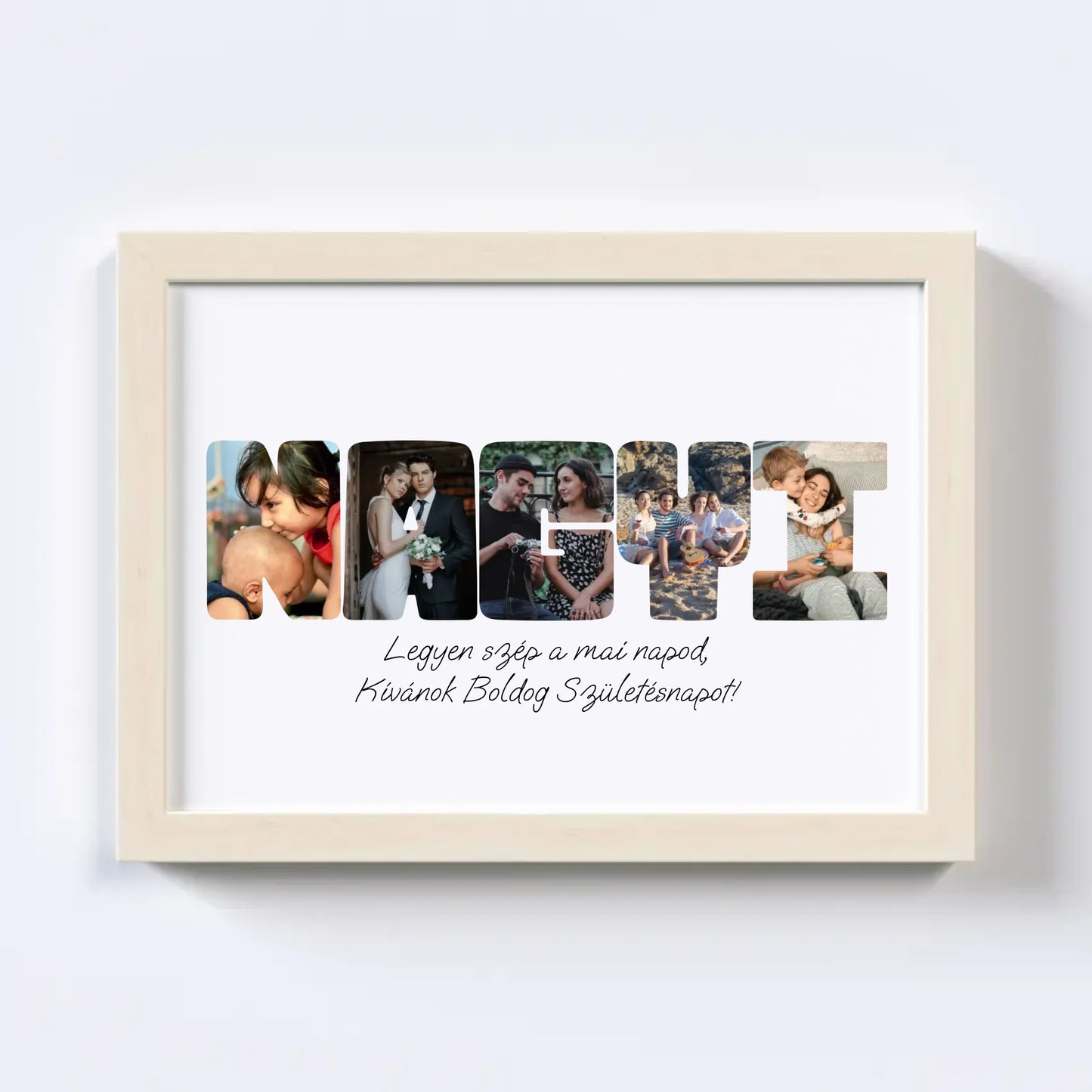 Egyedi Szavas Fotókollázs - Öt Betűs