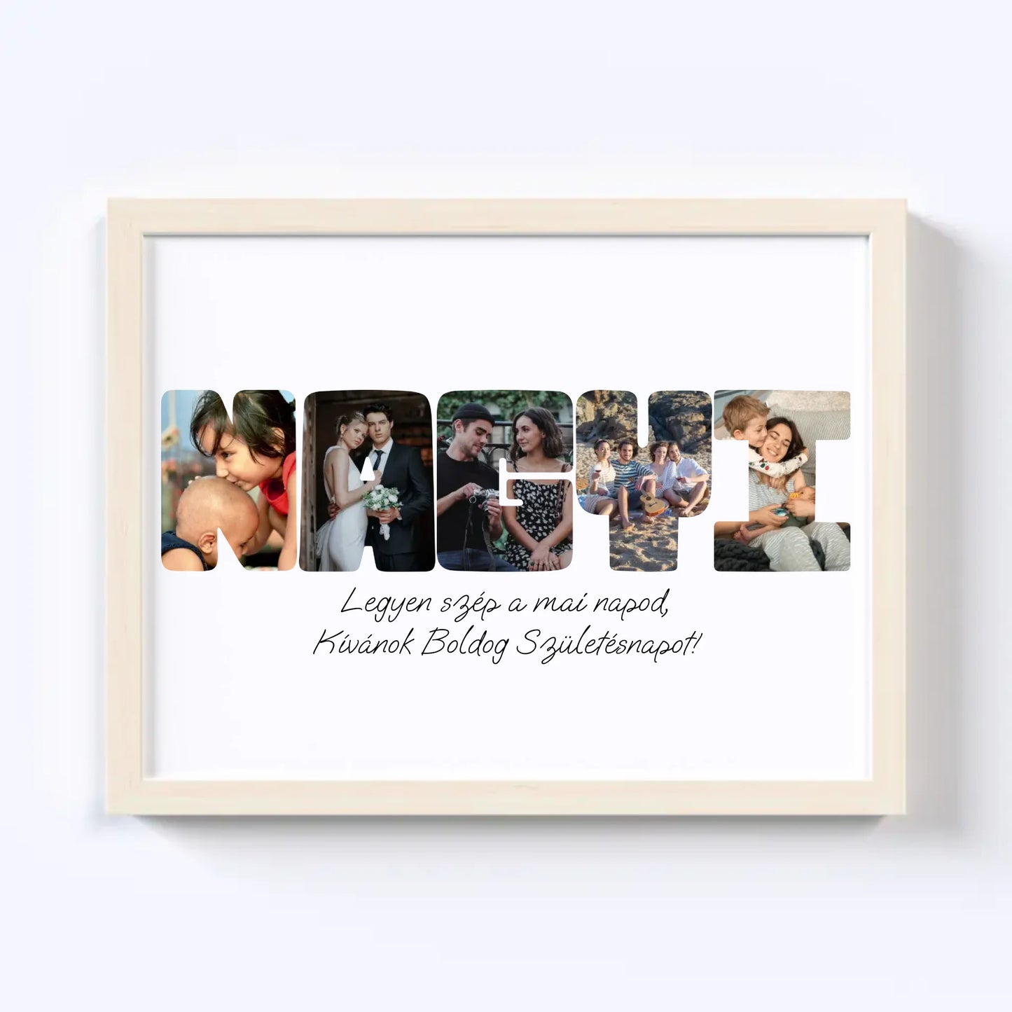 Egyedi Szavas Fotókollázs - Öt Betűs