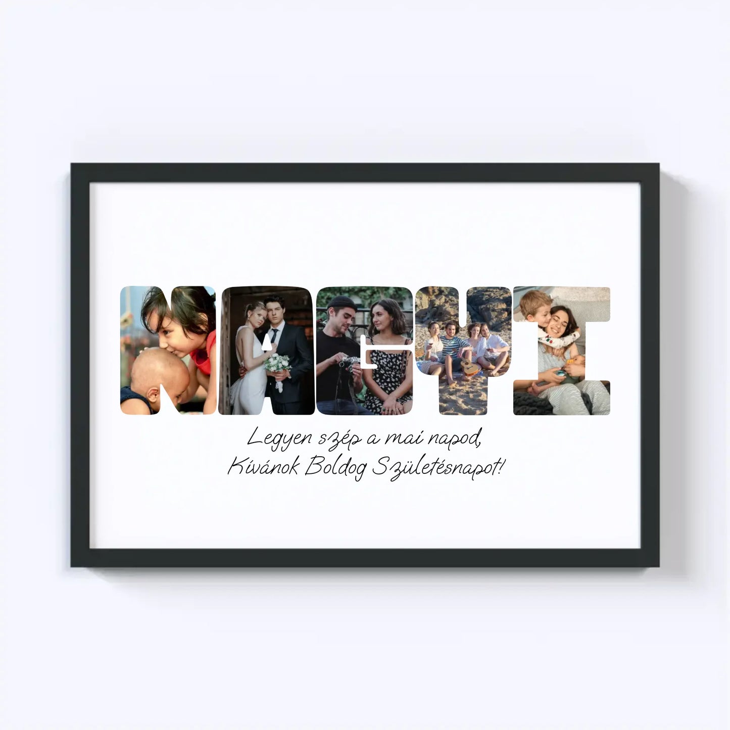 Egyedi Szavas Fotókollázs - Öt Betűs